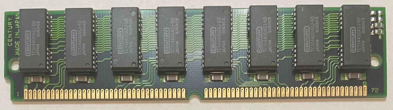 1 Century 4MB 72 PIN 1M X 32 60NS FPM SIMM Toshiba Chip TC514400ASJ