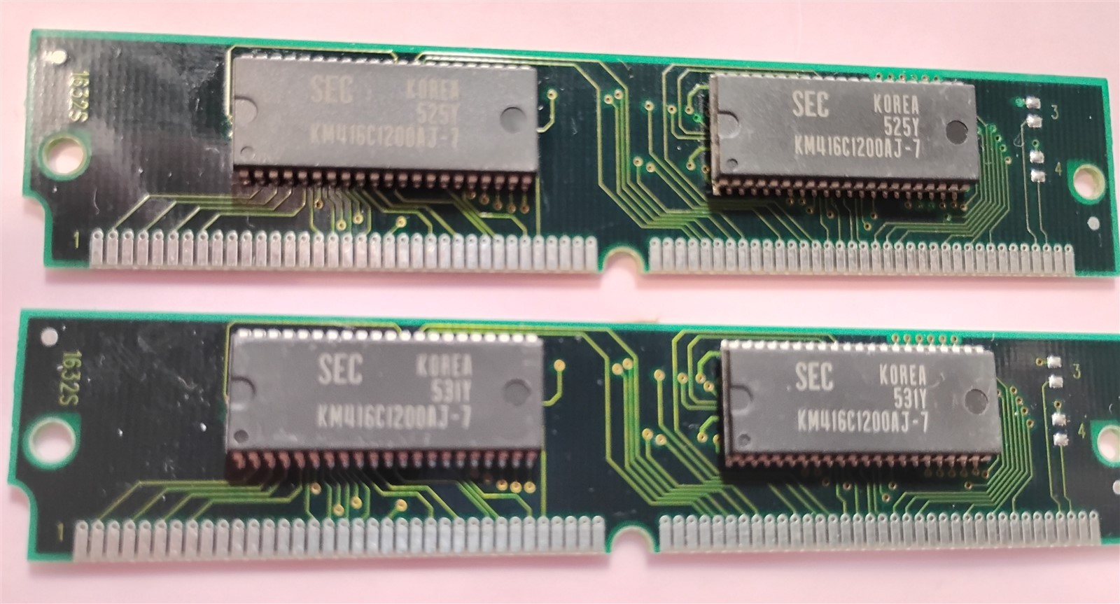 8MB 2x4MB SAMSUNG KMM5321200AJ-7 70ns FPM 1Mx32 72pin SIMM Non-Parity Memory Kit