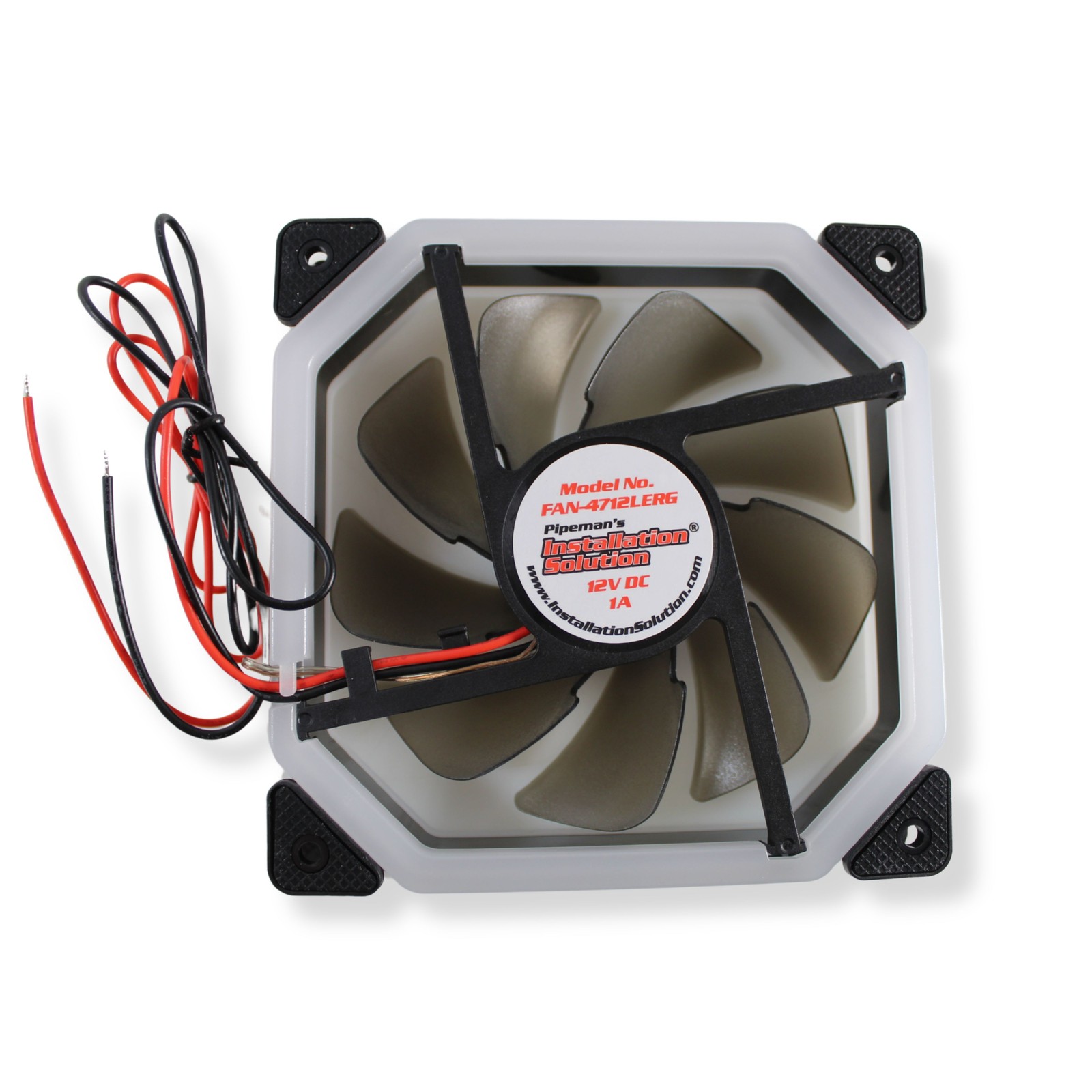 12V Ultra Quiet Amplifier Cooling Fan w/ RGB LED Lights Installation Solution