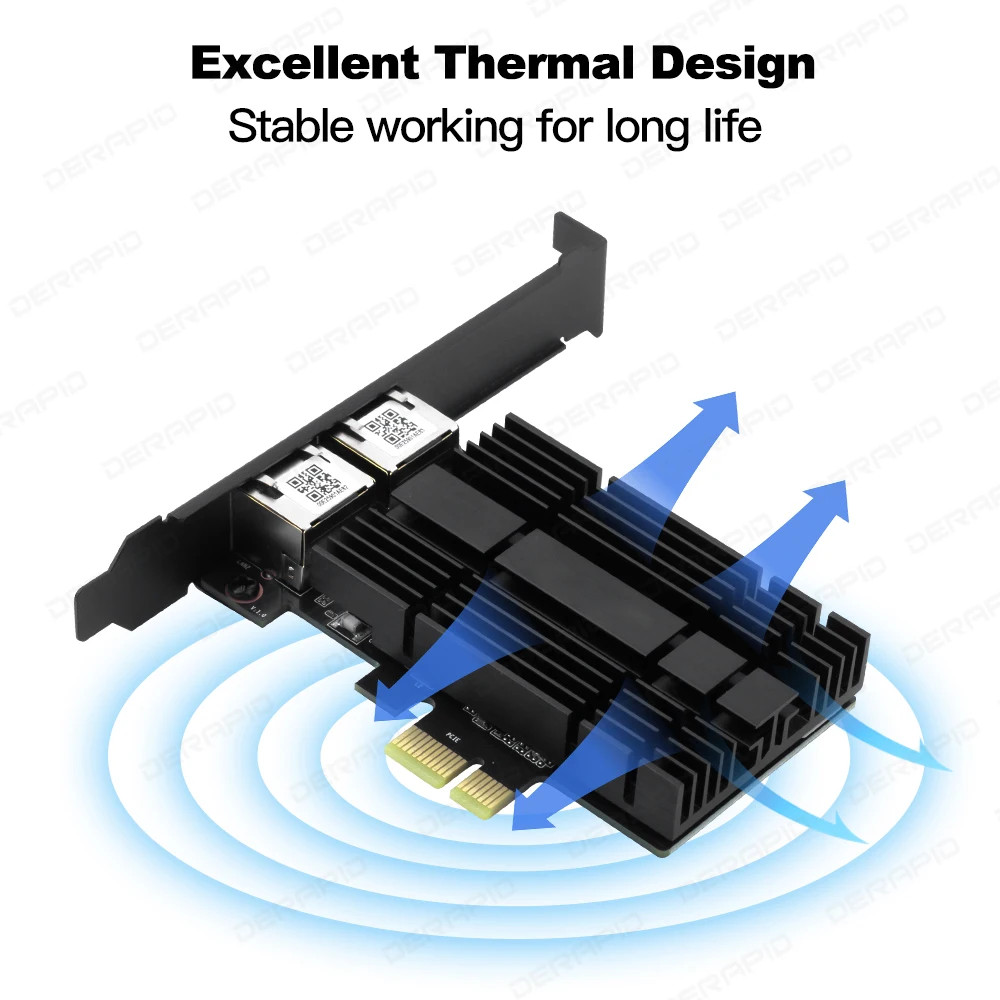 Intel I226-V Dual Port 2.5GbE PCIe Network Card RJ45 NIC for NAS Server