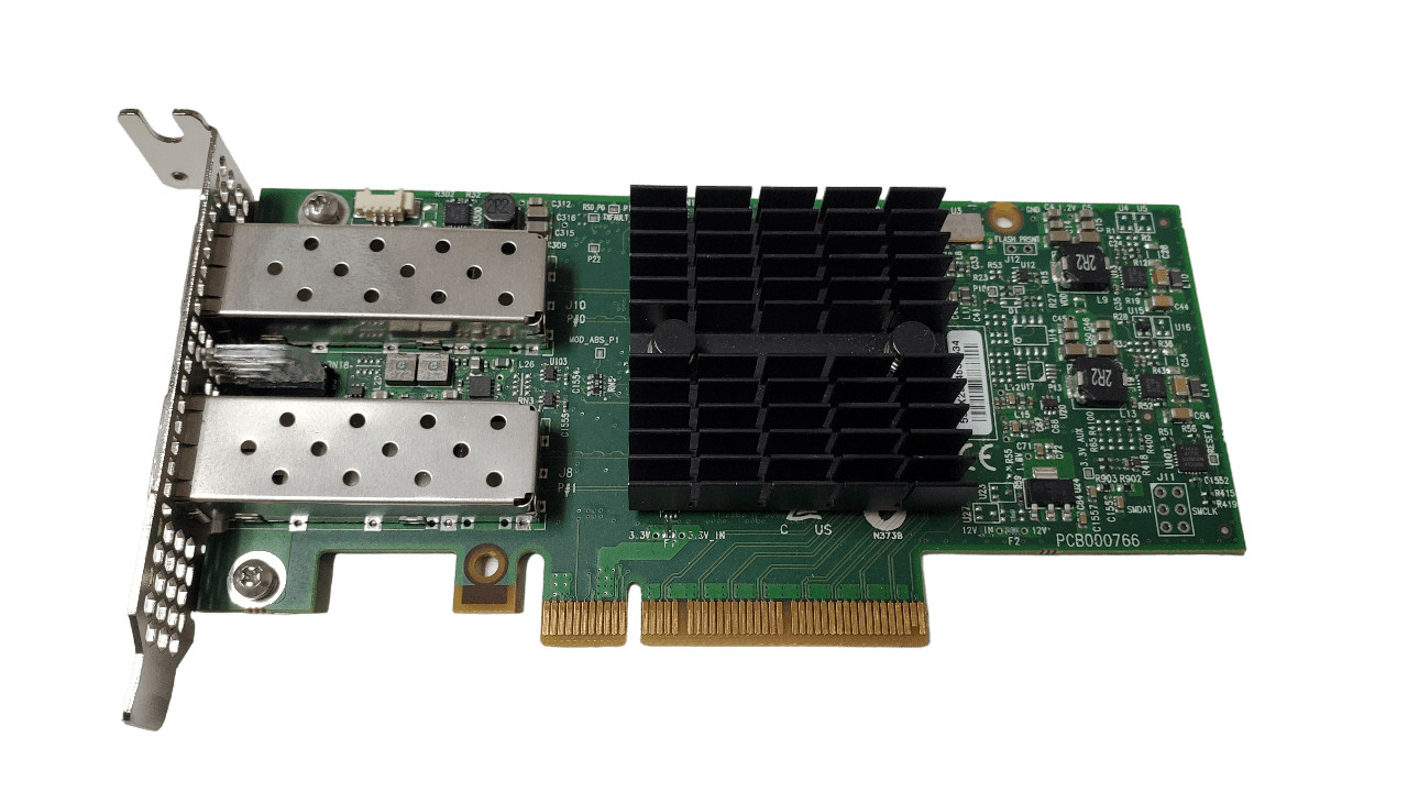 YHTD6 Dell Mellanox CX322A Dual Port 10Gb Network Adapter Half Height No SFPs