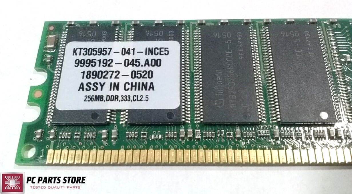 Kingston 256MB PC-2700U DDR 333MHZ CL2.5 Desktop RAM Memory KT305957-041 TESTED