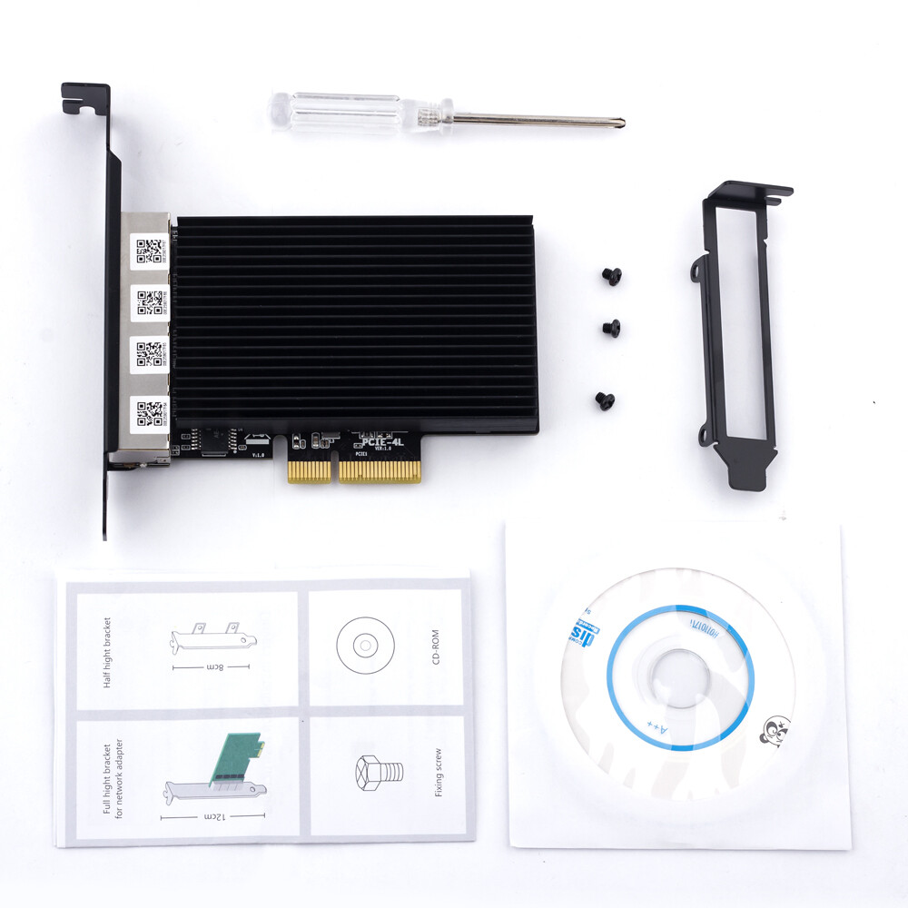 4 Port Gigabit NIC for Intel I226 Gigabit Ethernet PCI-E To RJ45 Network Adapter
