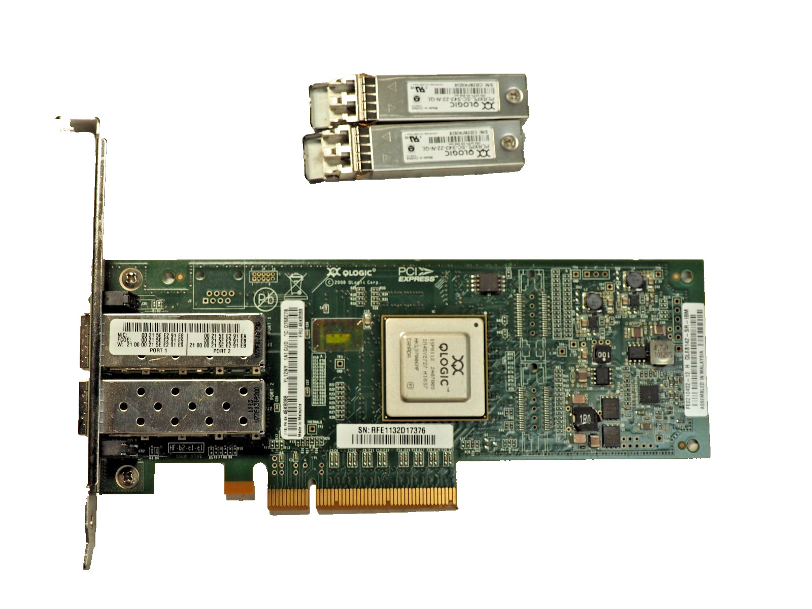 IBM 46K8088 QLE8142-SR-IBM 10Gbps Dual Port PCIe Ethernet Adapter w/2*SFP