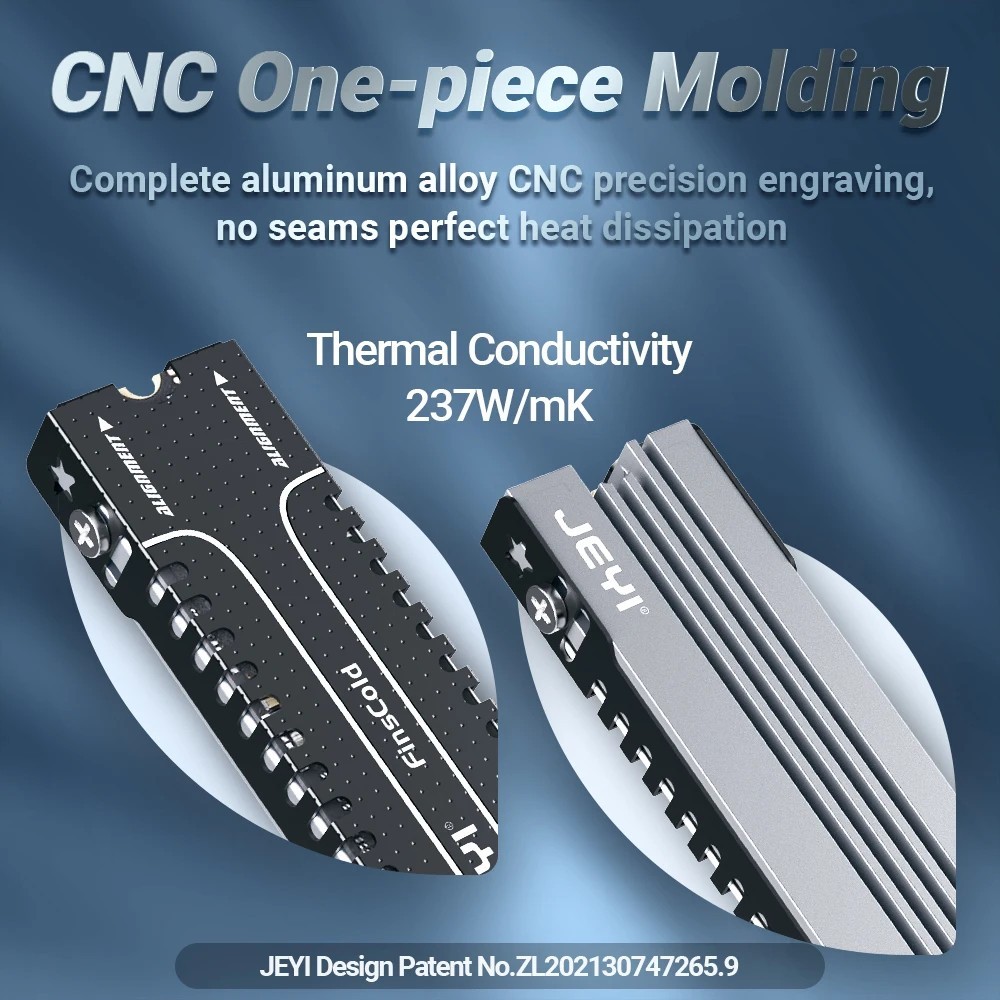 M.2 SSD Heatsink, NVME NGFF Cooling Aluminum Cooler Radiator with Thermal