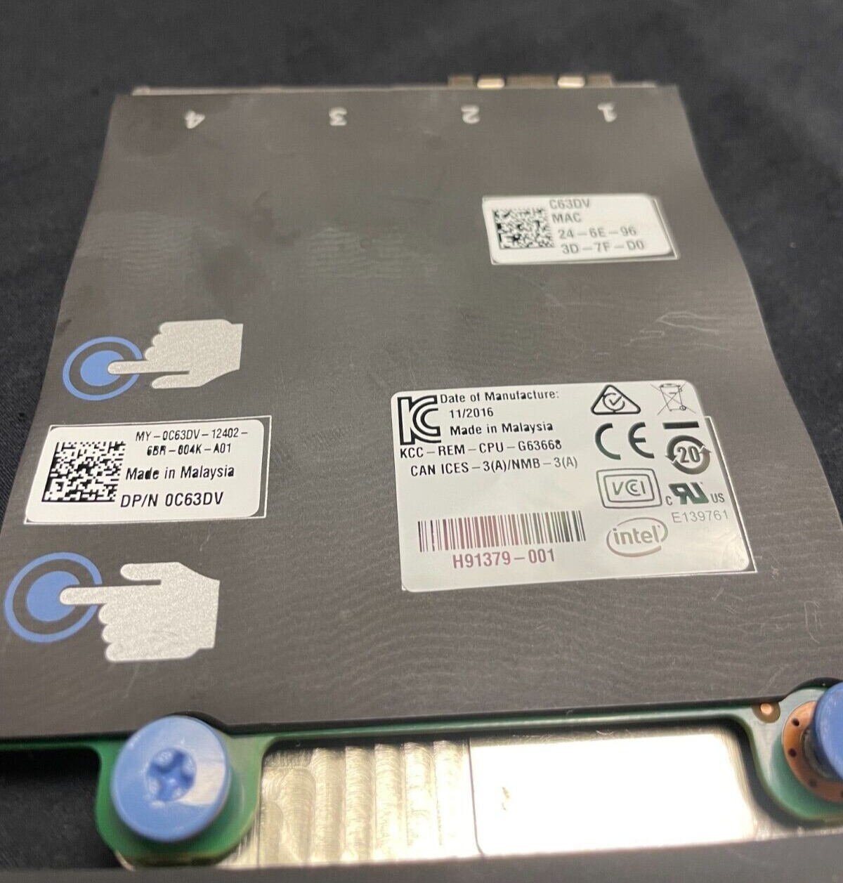 Dell Intel X520 i350 Dual Port 10GbE Base-T and Dual Port 1GbE NIC C63DV