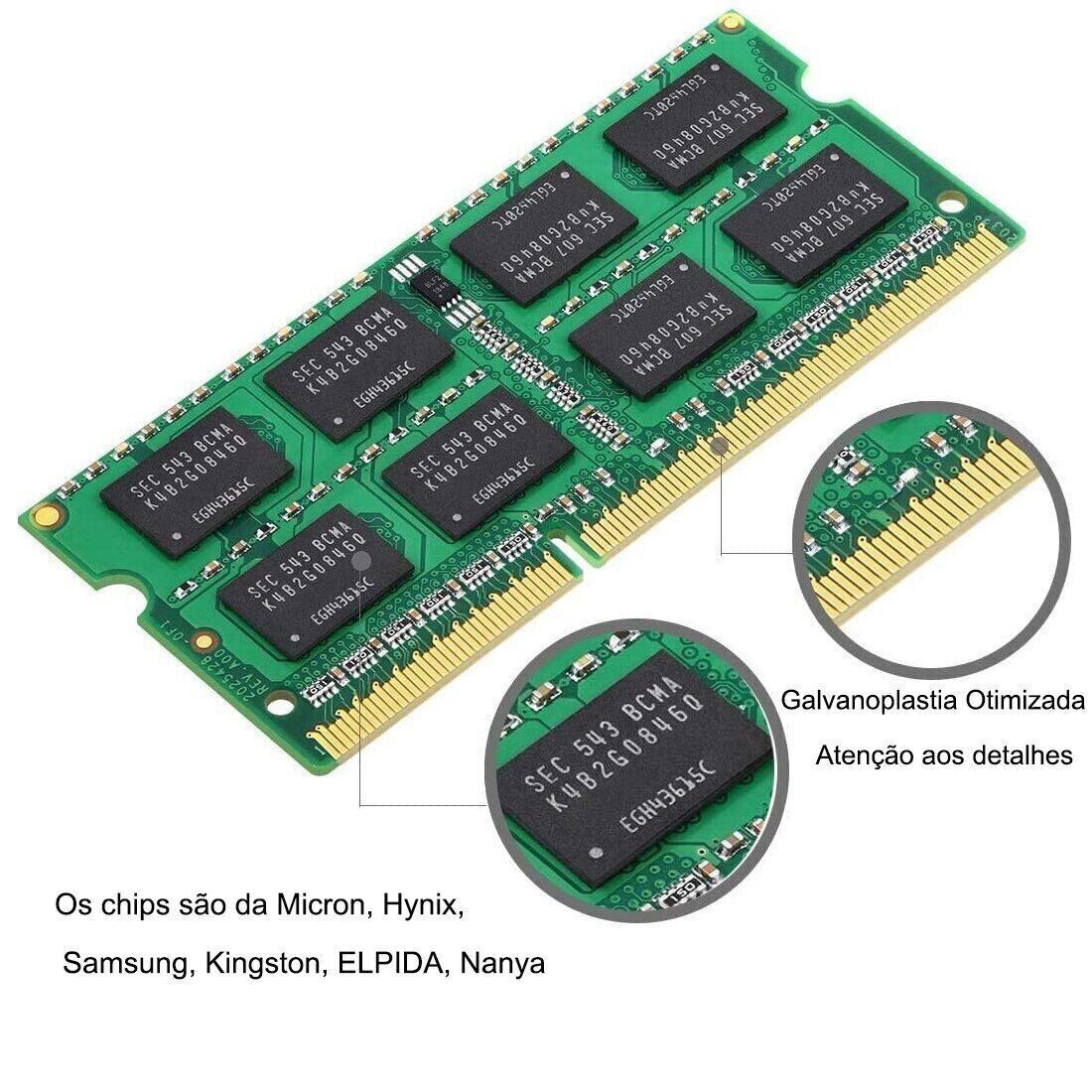 Crucial RAM 8GB 2X4GB 2RX8 PC3-8500 DDR3 1066MHz 1.5V Laptop Notebook Memory