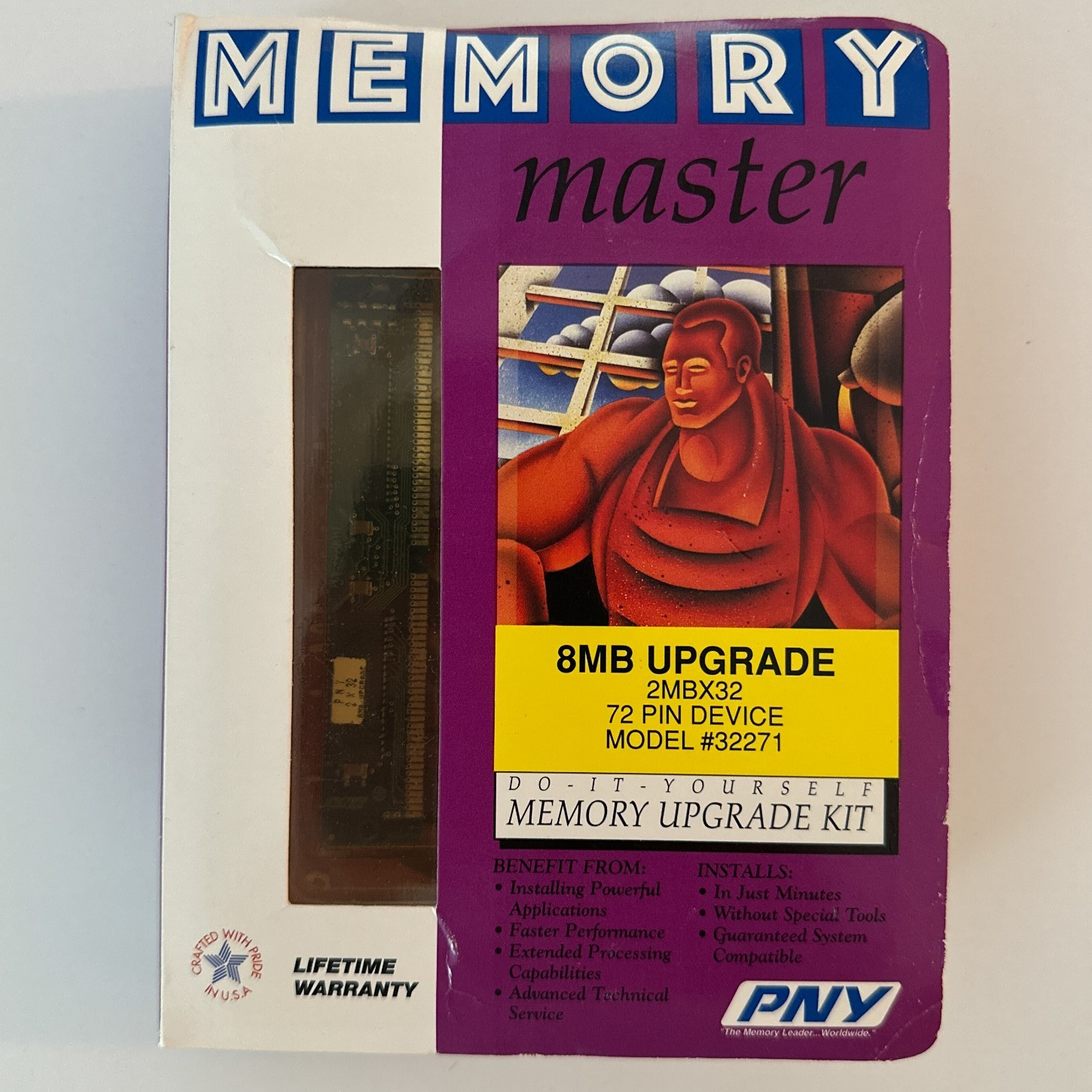 Vintage PNY 16MB RAM Kit (2x 8MB Sticks) 72-Pin SIMM EDO 60ns w/ One Retail Box