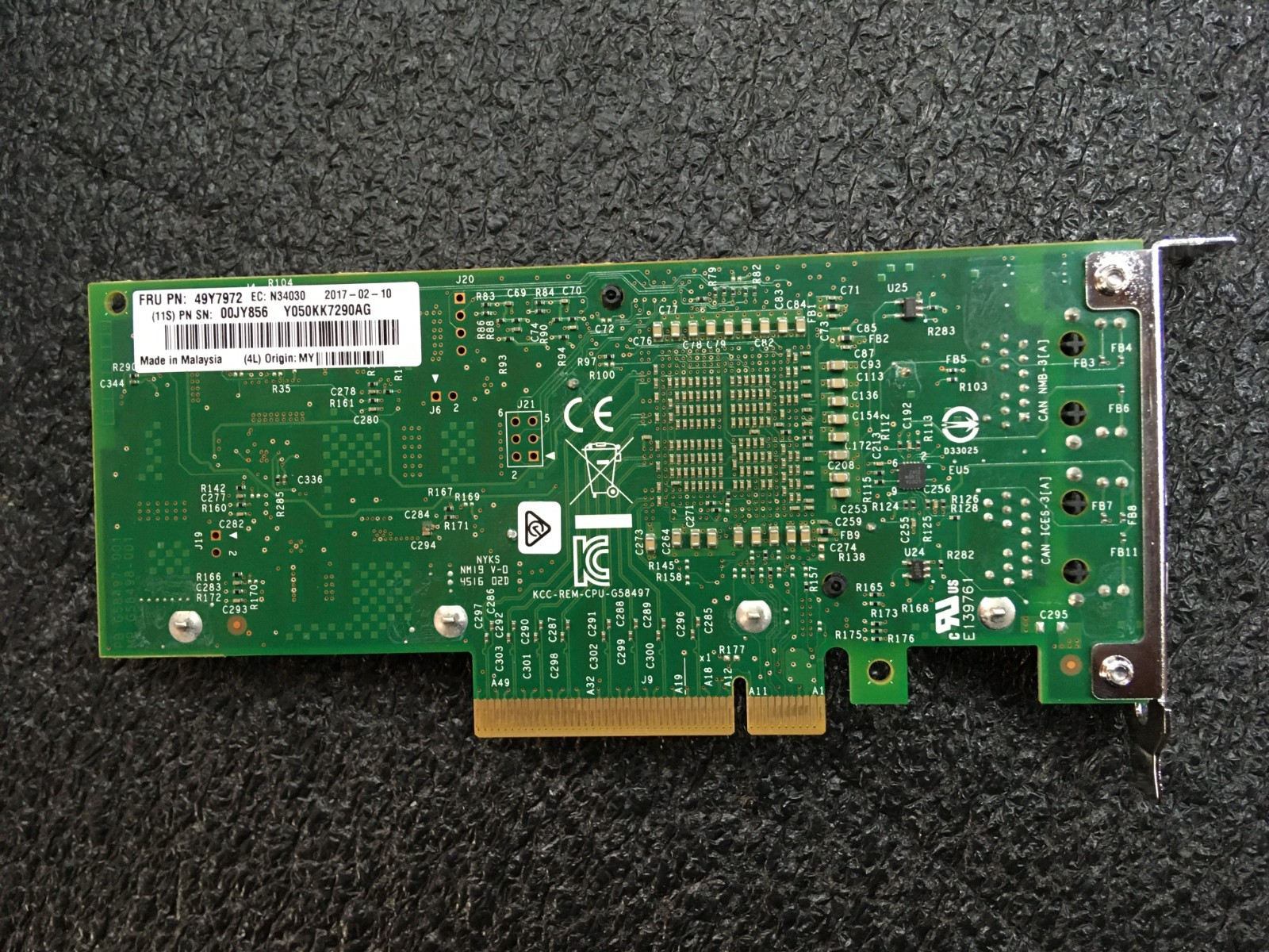 Lot of 5 IBM 49Y7972 Dual Port 10Gb Network Adapter