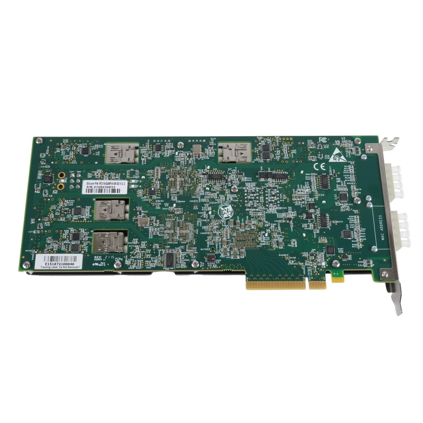 Silicom PE310G4BPI9-SR-SD 4-Port Fiber SR 10GbE PCIe Bypass Server Adapter NEW