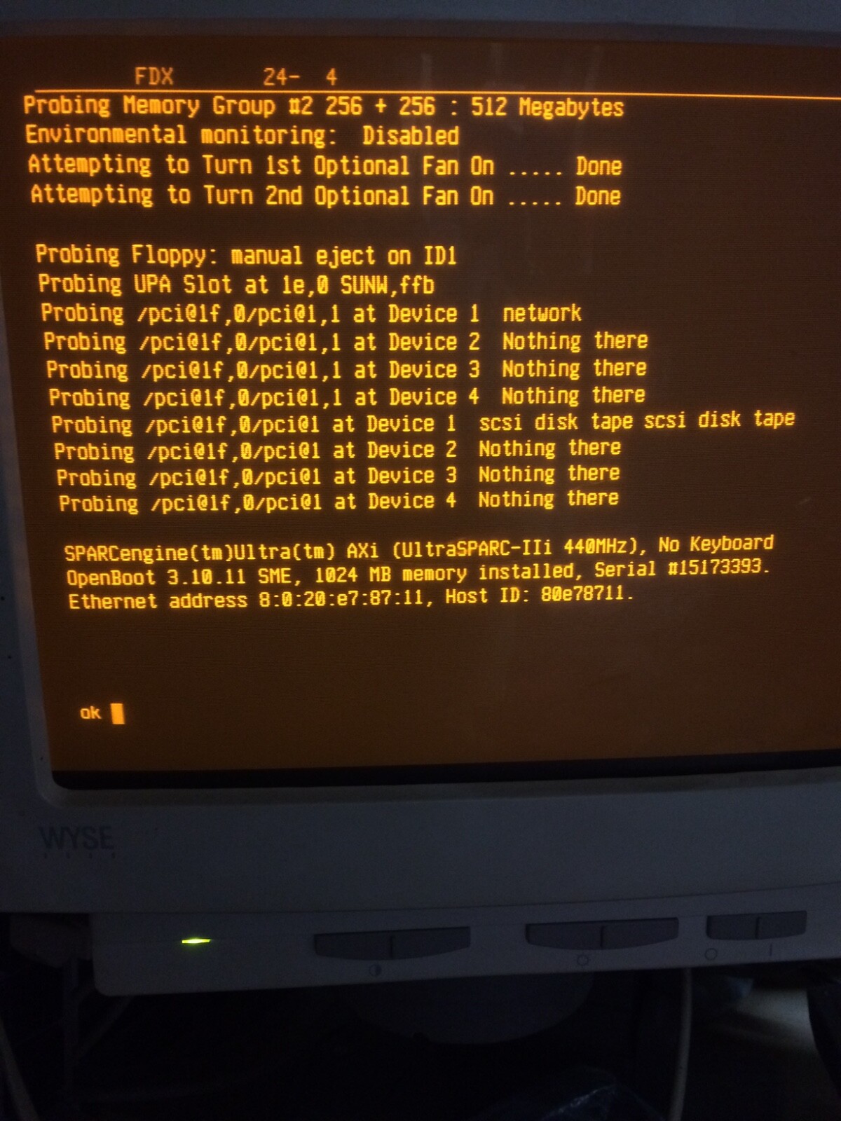 SUN AXI NVRAM, 525-4559, with SOCKET & NEW_Battery , 501-4559 =Test-PASS