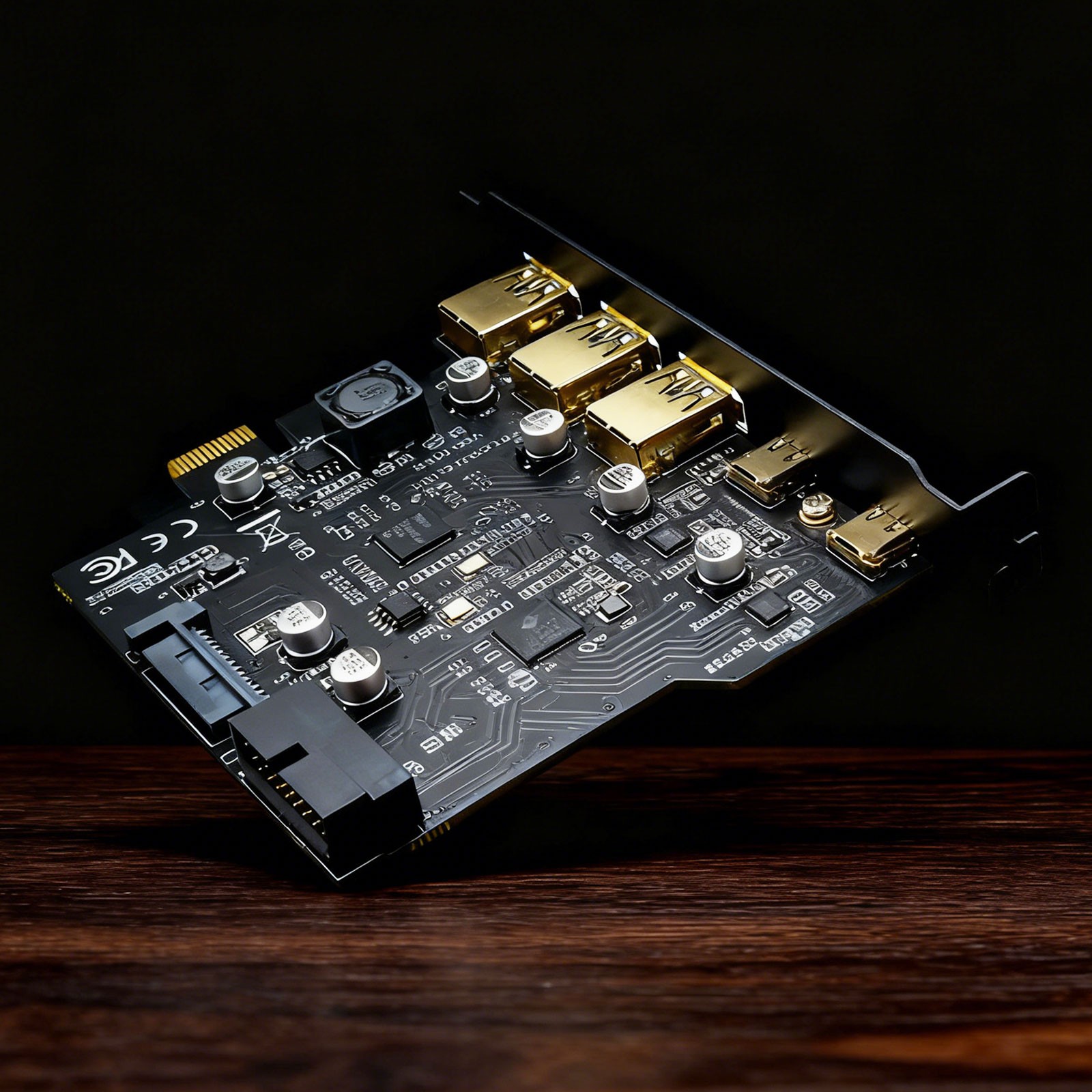 USB3.2 GEN1 PCI-E Expansion Card 5 Ports 2*Type-C 3*USB-A 19 Pin Connector 5GbdA