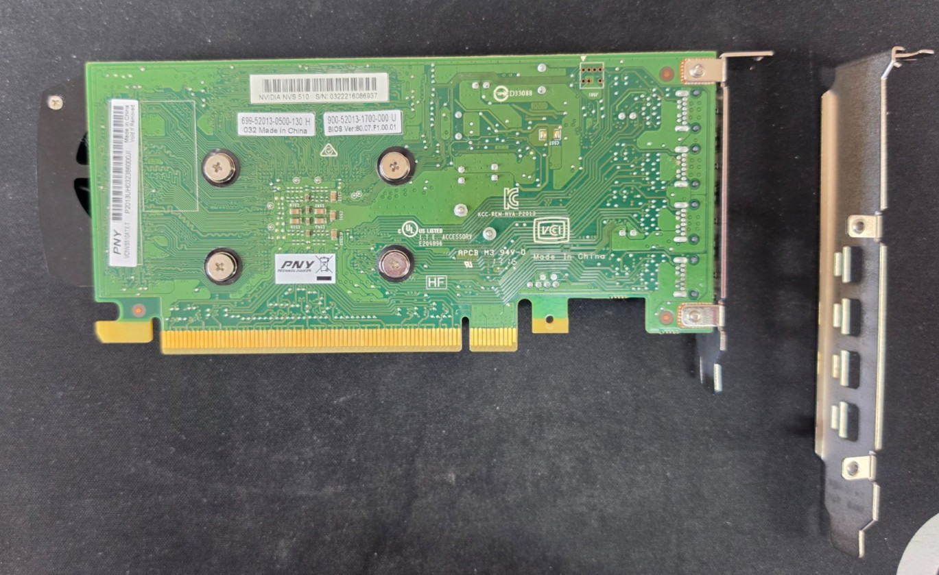 NVIDIA NVS510 2GB 4x Mini Display Port PCIe w/2 brackets High and Low Profile