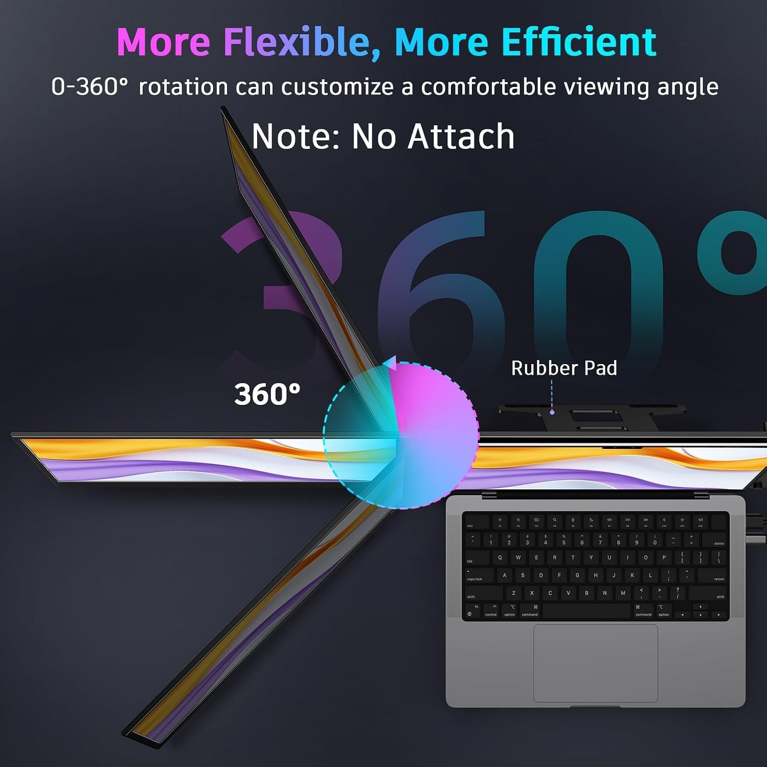 All-in-One 15.6-Inch USB-C Laptop Screen Extender – Eye Care Technology Included
