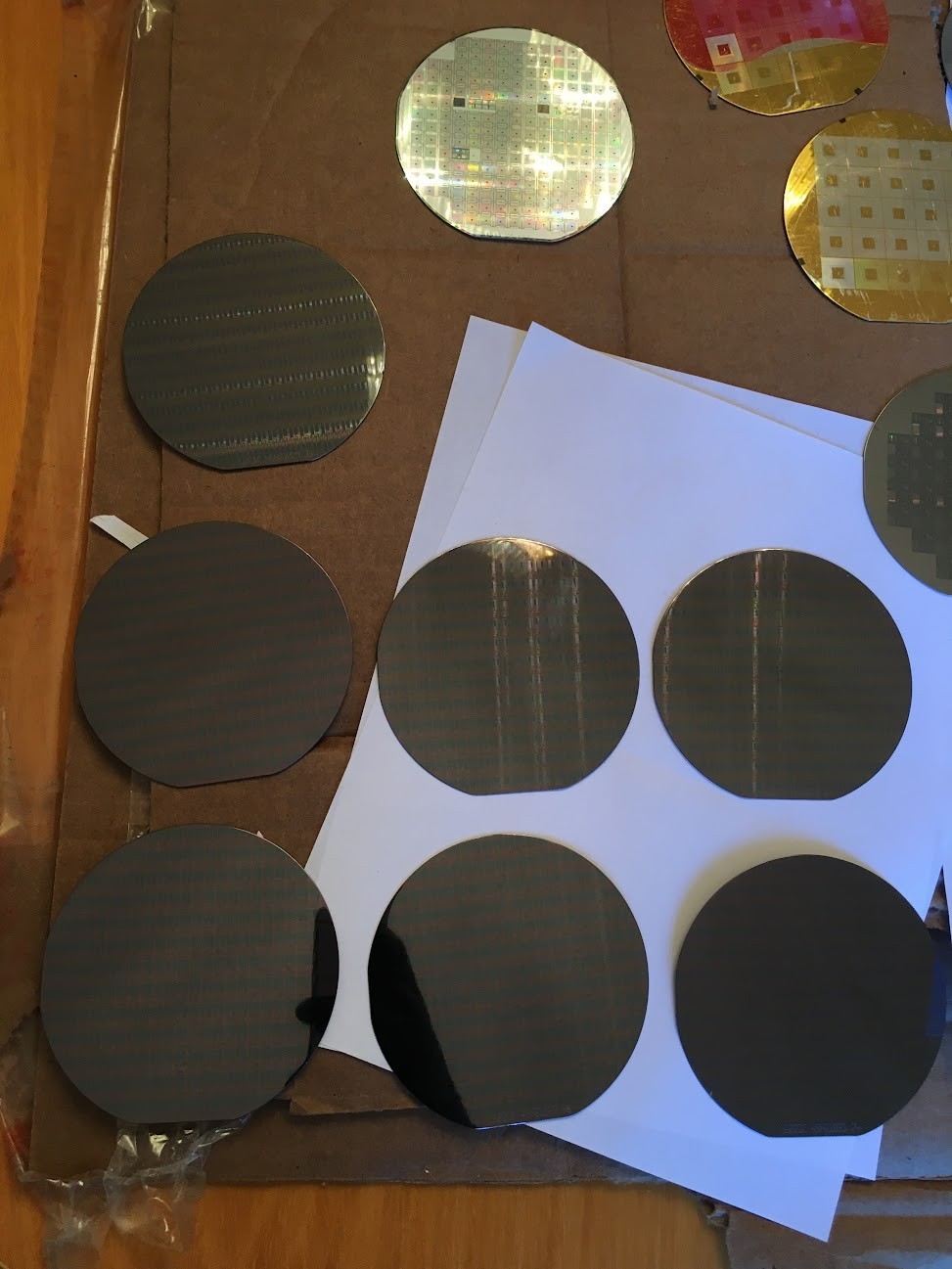 4″ Silver ? Unknown Silicon Wafer 1980s Extremely Rare Silver Wafer Vintage CPU