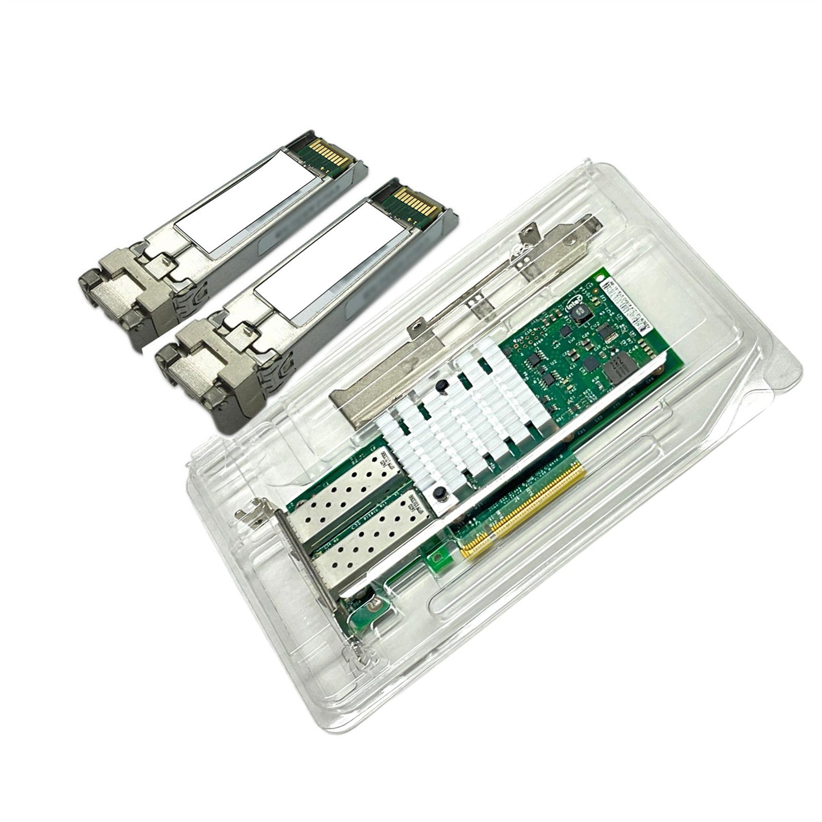 OEM Intel X520-DA2 Dual Port SFP+ 10GB NIC Ethernet Network Adapter + 2x Optics