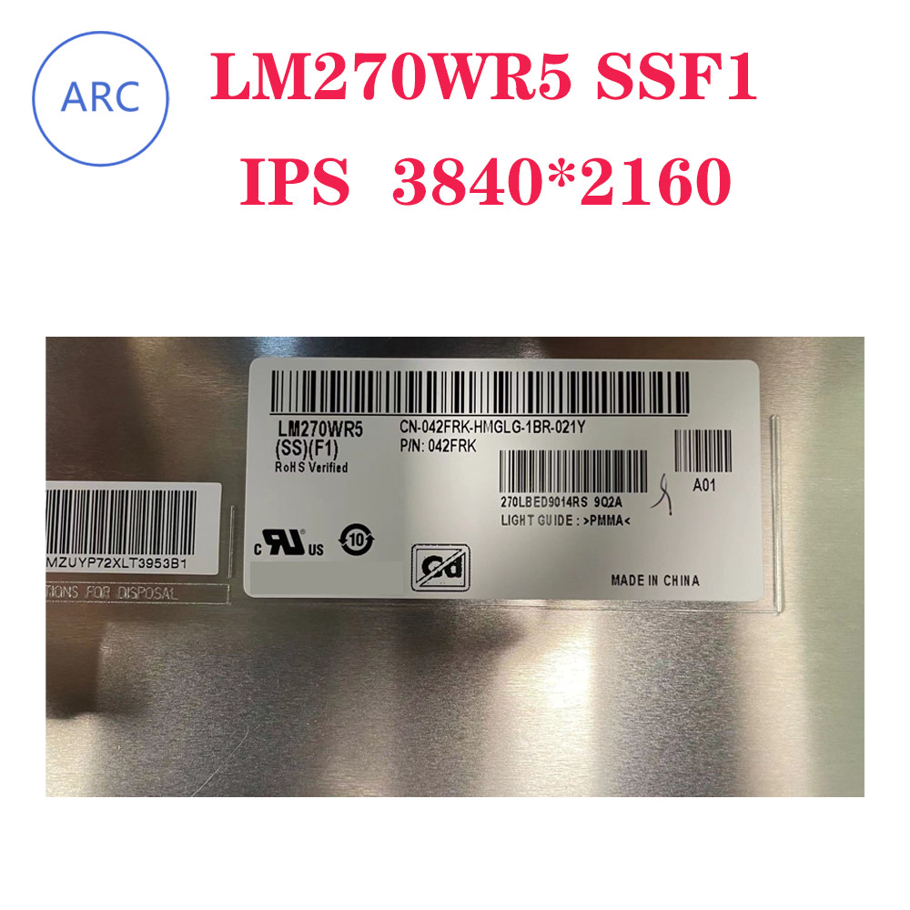 27″ NEW Original LCD Screen LM270WR5 SSF1 IPS UHD 3840*2160 For Dell U2720Q QM