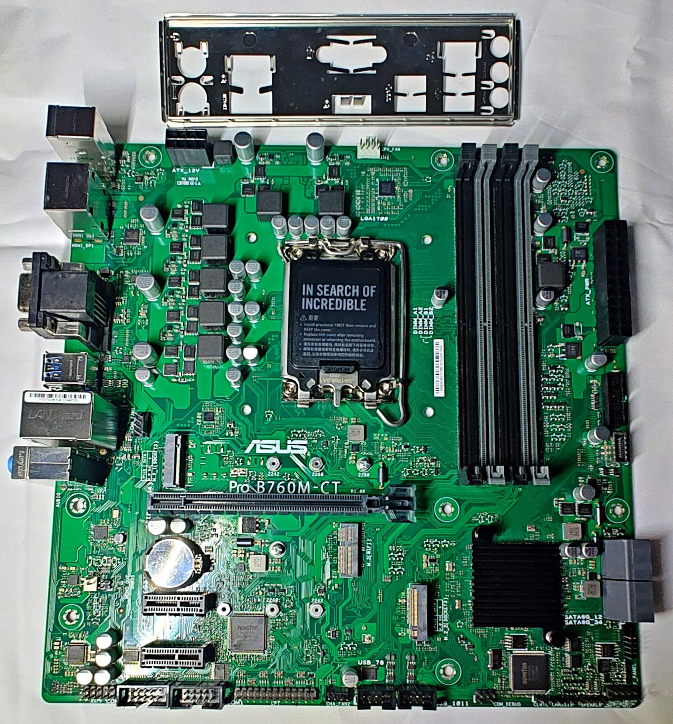 ASUS Pro B760M-CT CSM MicroATX Intel LGA1700 DDR5 4-DIMM Motherboard
