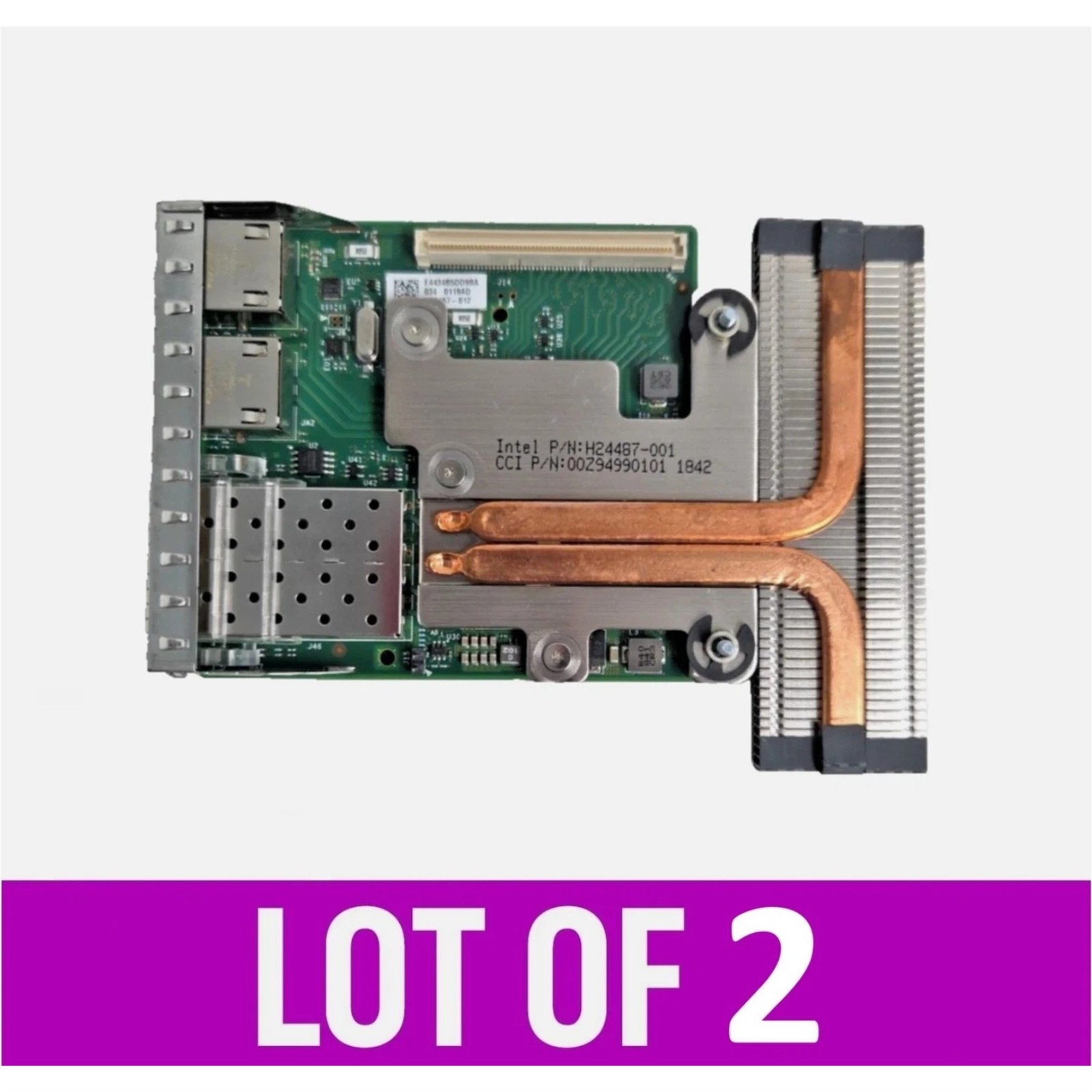 Lot Of 2 Dell 6VDPG Ethernet Daughter Card | DP/N 06VDPG MSIP-REM-CPU-H20678