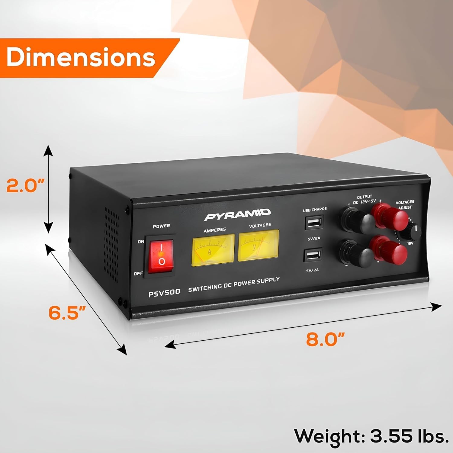 Adjustable DC Voltage Power Supply with USB Ports