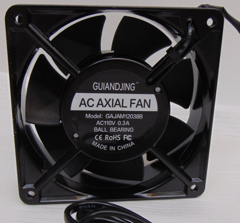 AC Axial Fan 120mm x 38mm 110 120V Dual Ball Bearing Metal Cooling High Airflow