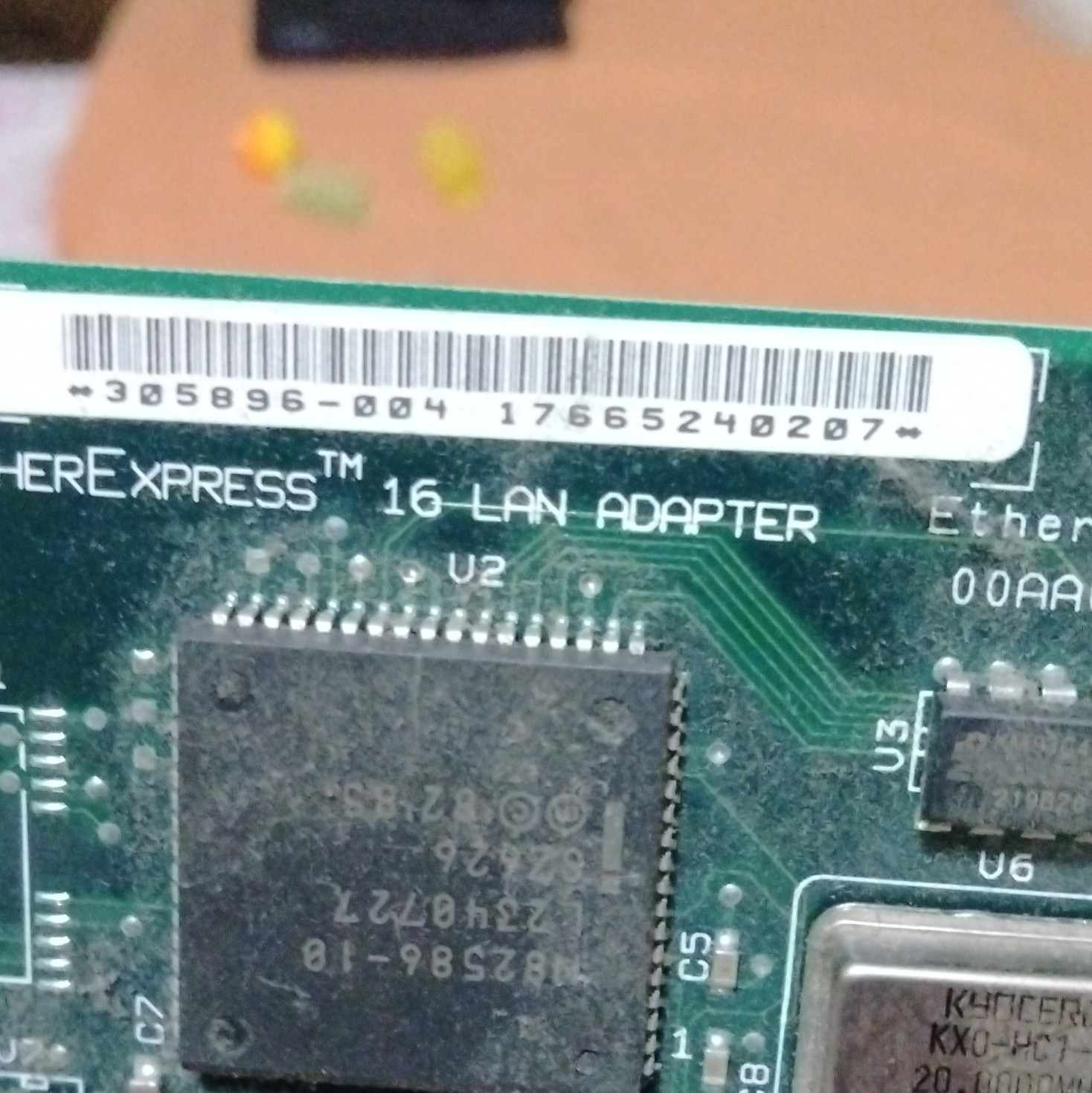 Intel EtherExpress 16 ISA Ethernet Network Card RJ-45 10 Mbps