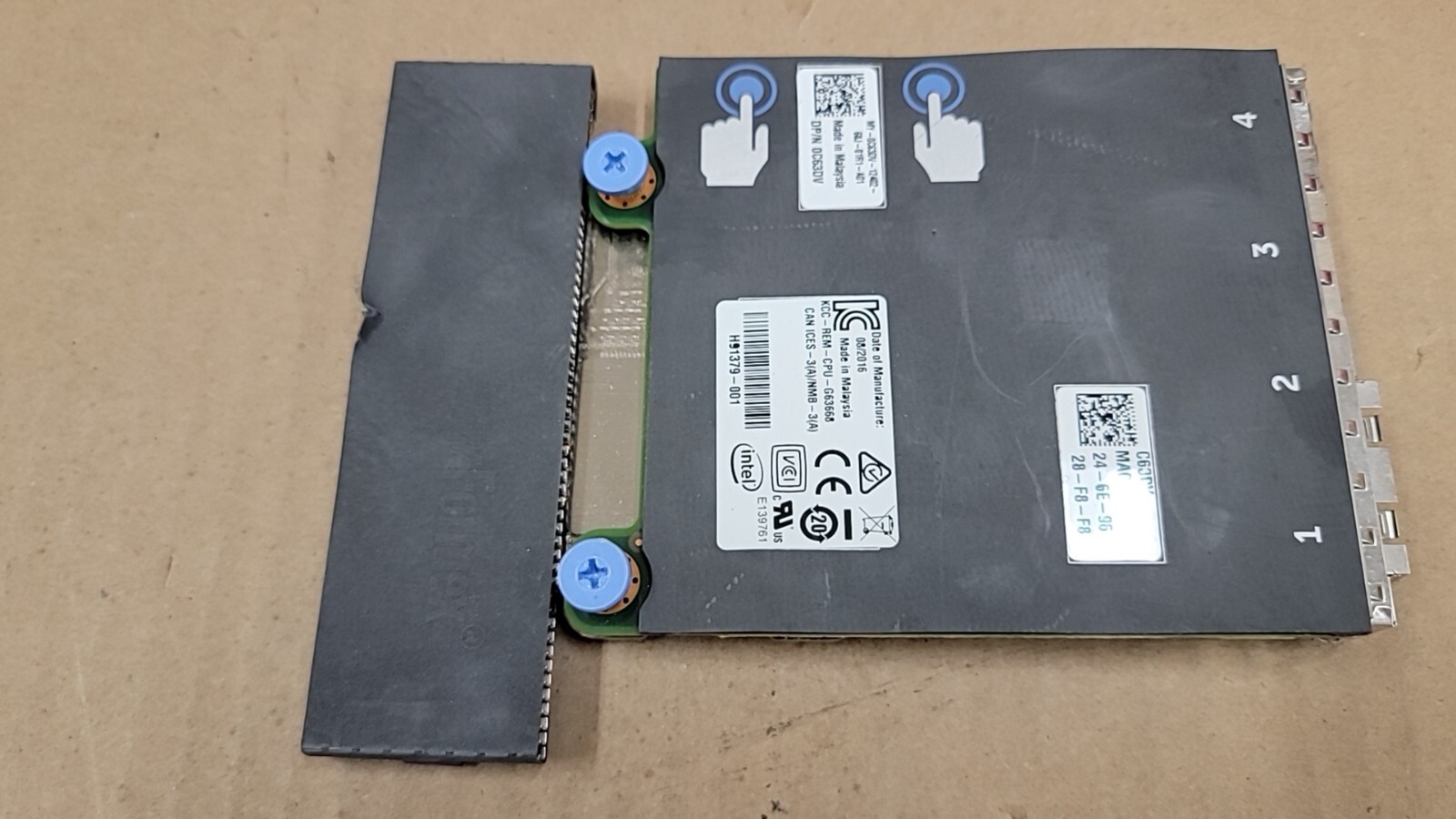 1 PCS Dell C63DV Intel i350/X520 2x 1GbE, 2x 10G SFP+ Network Daughter Card