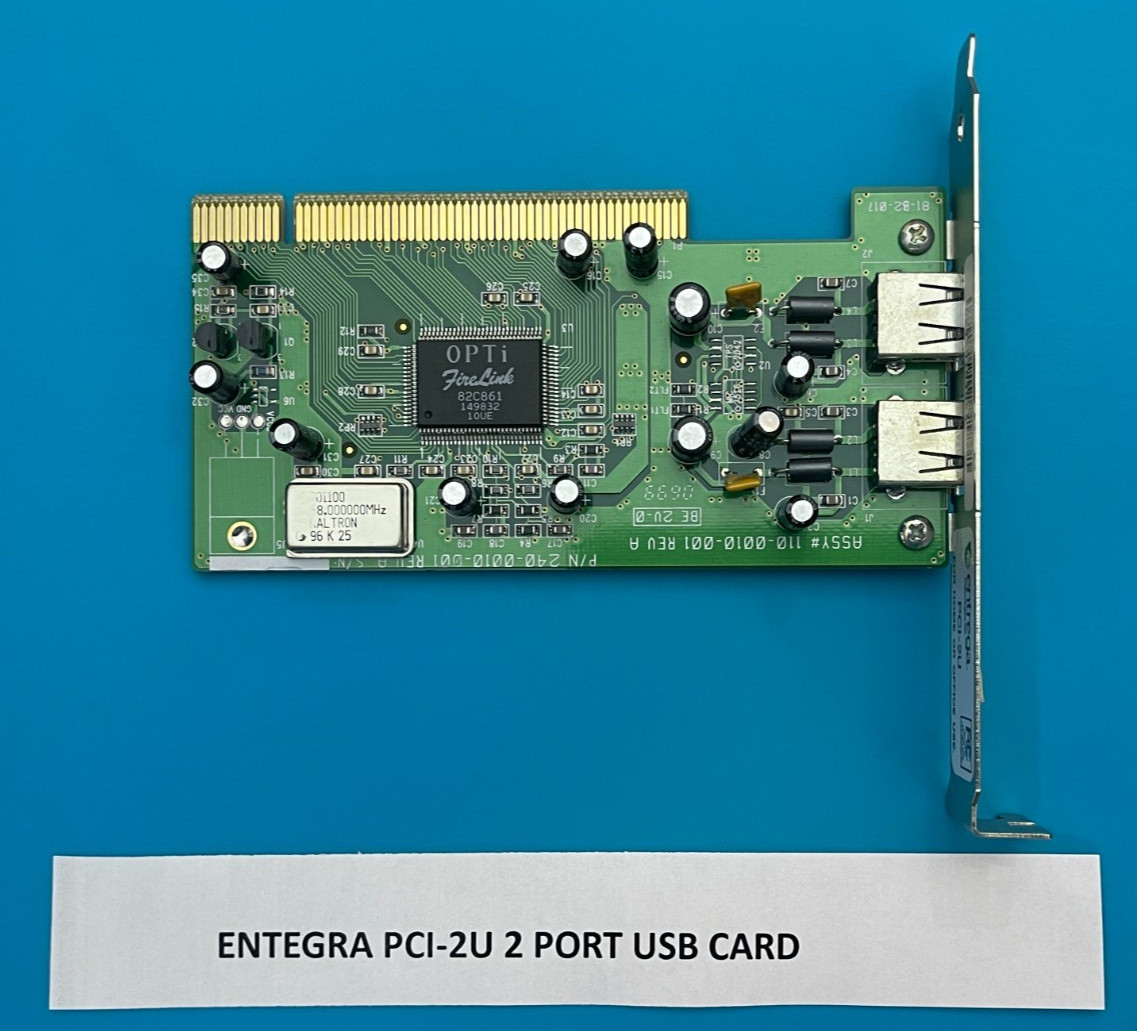 ENTEGRA PCI-2U 2 PORT USB CARD PCI PREOWNED SEE DESCRIPTION