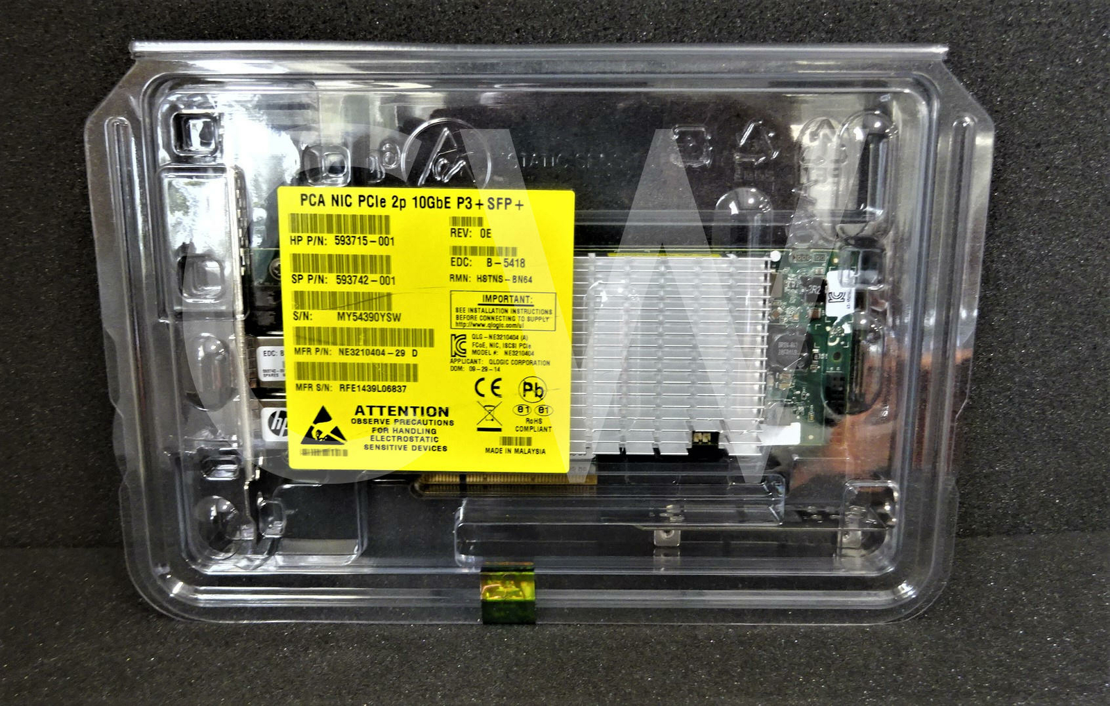 593742-001 593715-001 HP NC523SFP DUAL PORT SFP+ 10Gb SERVER NETWORK ADAPTER