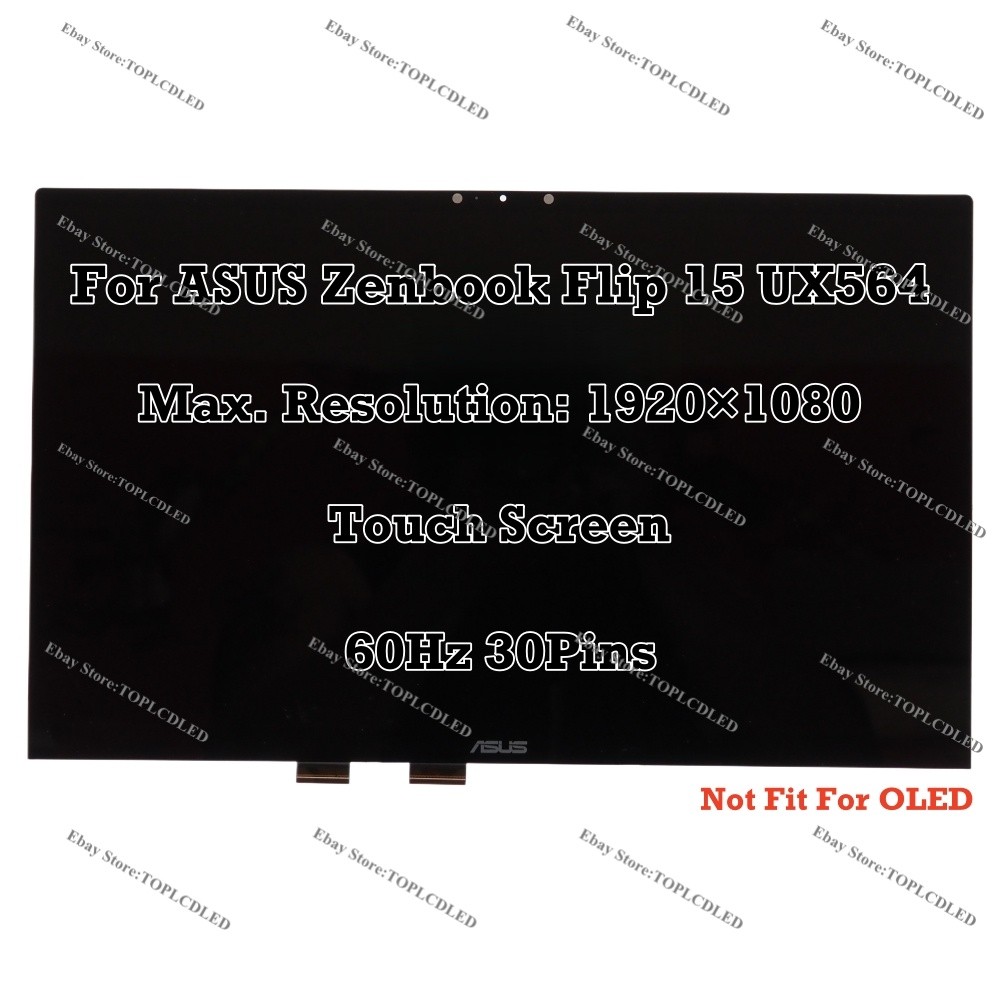 15.6″ For ASUS Zenbook Flip 15 UX564 LCD Assembly Touch Screen Panel 60Hz 16:9