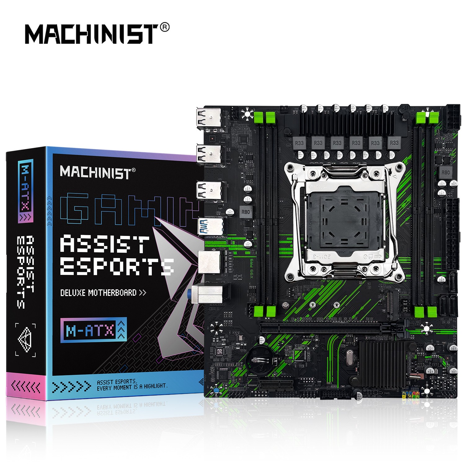 X99 PR9 Motherboard DDR4 RAM SATA M.2 NVME M.2 LGA 2011-3 for Xeon E5 V3 V4 CPU