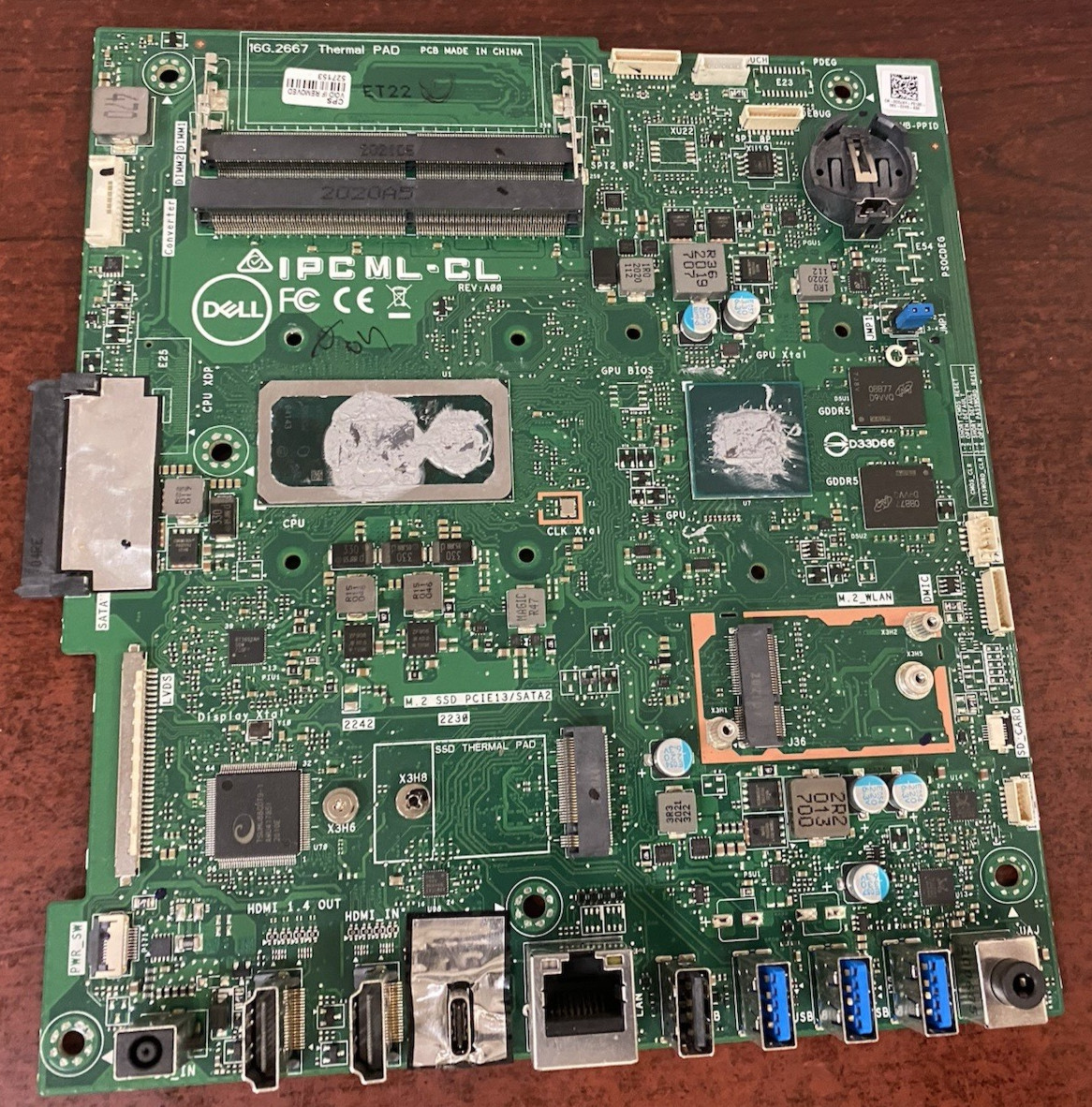 DELL Inspiron 5490 7790 All-in-one i7 Motherboard GDJXY for PARTS/REPAIR AS-IS