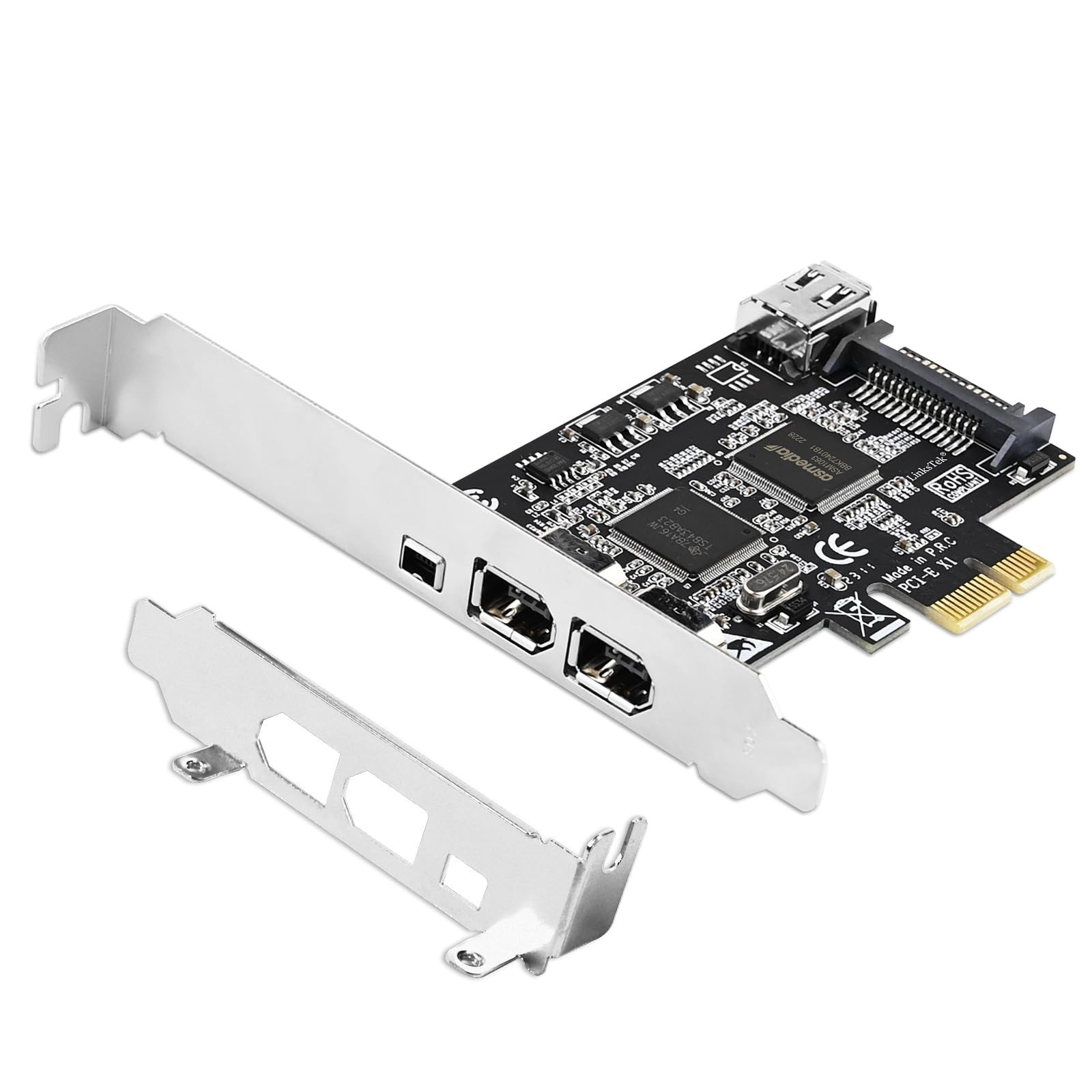4-Port PCIe Firewire 400 Card, 1394A Interface for Windows & Mac, Cables Include