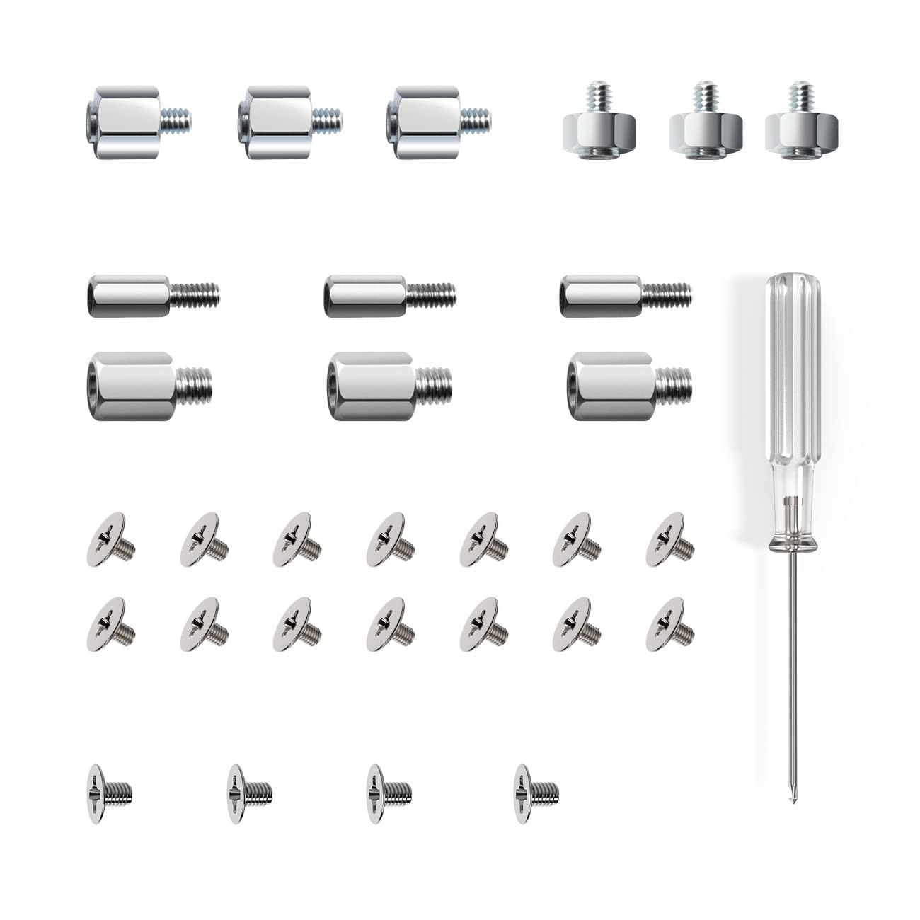 30PC M.2 Nvme SSD Screw Kit, M.2 Standoff and Mounting Screws for Asus ASRock &