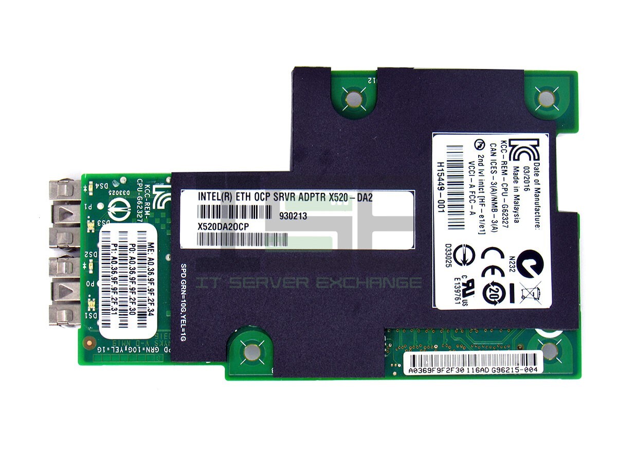 INTEL X520-DA2 Dual Port 10gb Ethernet Server Adapter X520DA2OCP