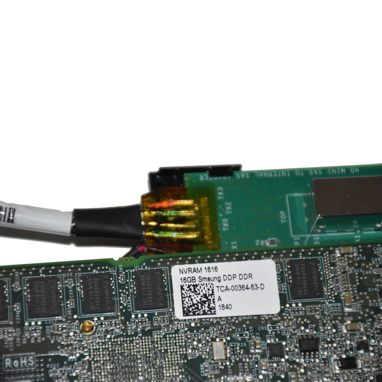 EMC NVRAM 1616 16GB DDR MN Accelerator Card PCIe NV-1616 PCA-00364 W/ HD MiniSAS