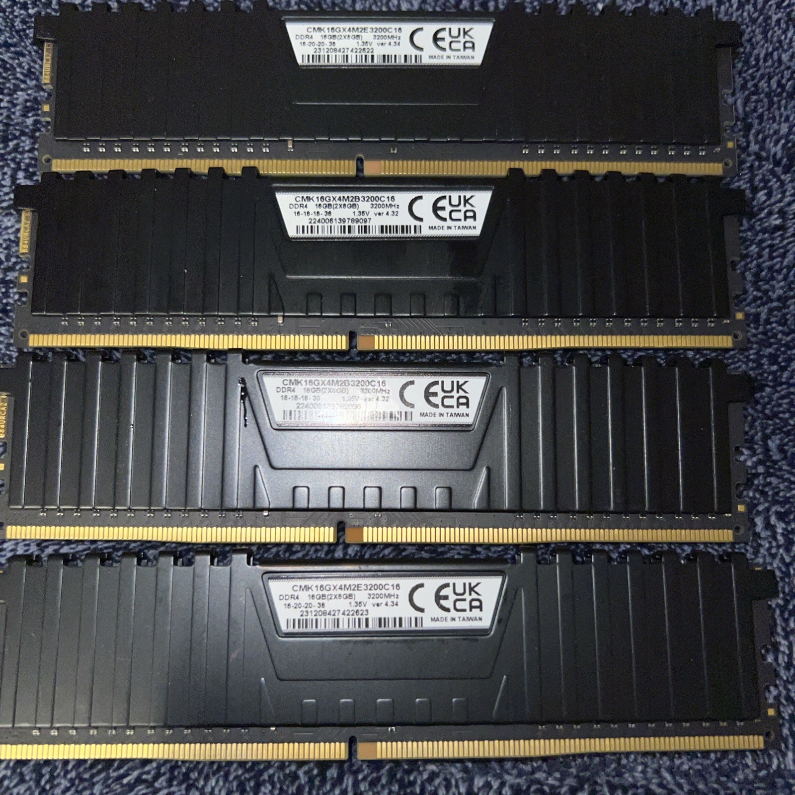 Corsair Vengeance LPX 32GB (4 X 8GB) DDR4 Dram 3200mhz Memory – 4 Pieces Black