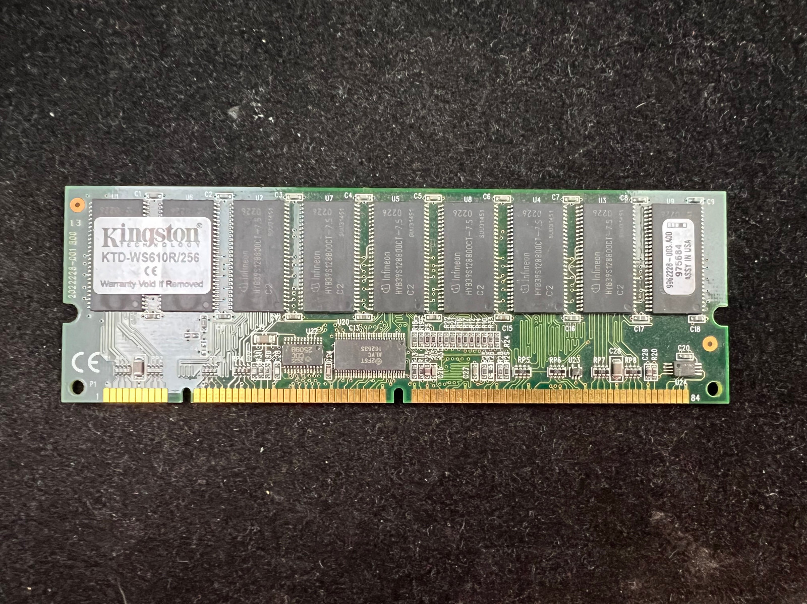 ***OPEN BOX*** 256MB PC-133 168-Pin ECC DRAM Memory Module (32×72)