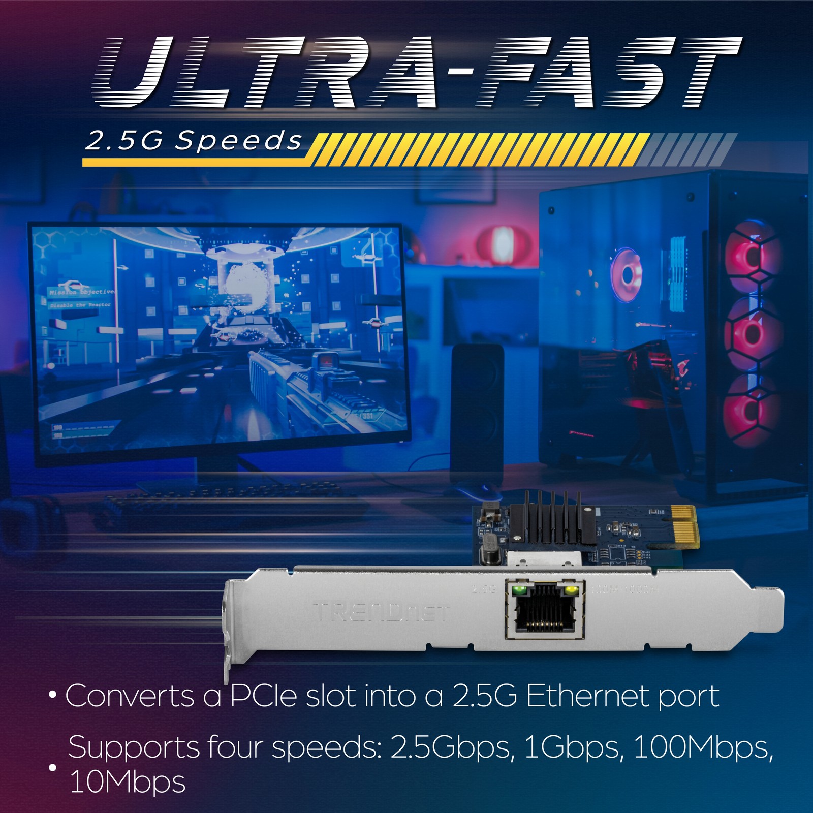 TRENDnet TEG-25GECTX 2.5GBASE-T PCIe Network Adapter