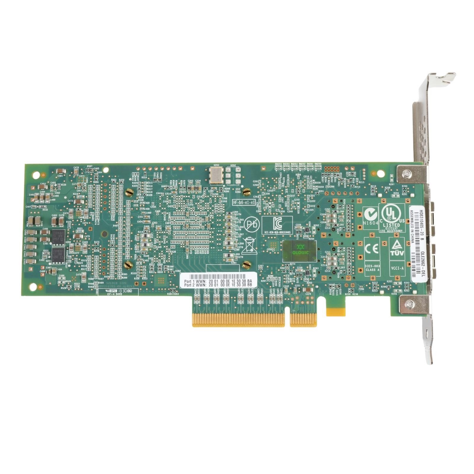 DELL 9J1RG QLogic QLE2662-DEL 16Gb 2-Port SFP+ Fibre Channel PCI-E 3.0×8 HBA LFF