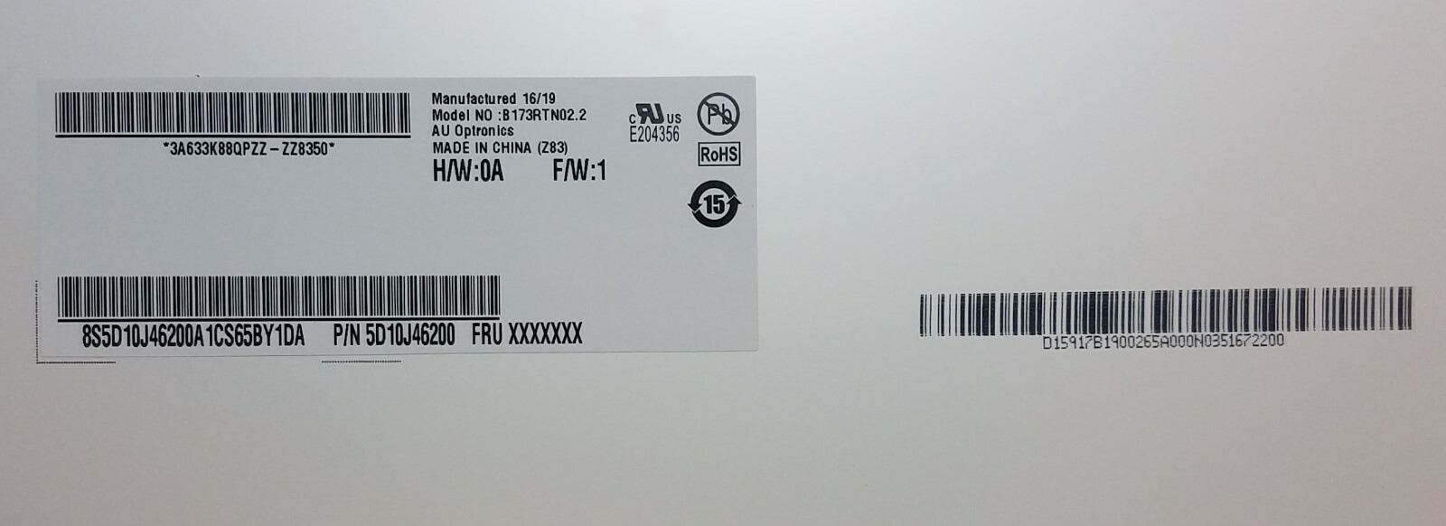 NEW – Original Lenovo 300 300-17ISK 17.3″ LCD LED Screen 5D10J46200 B173RTN02.2