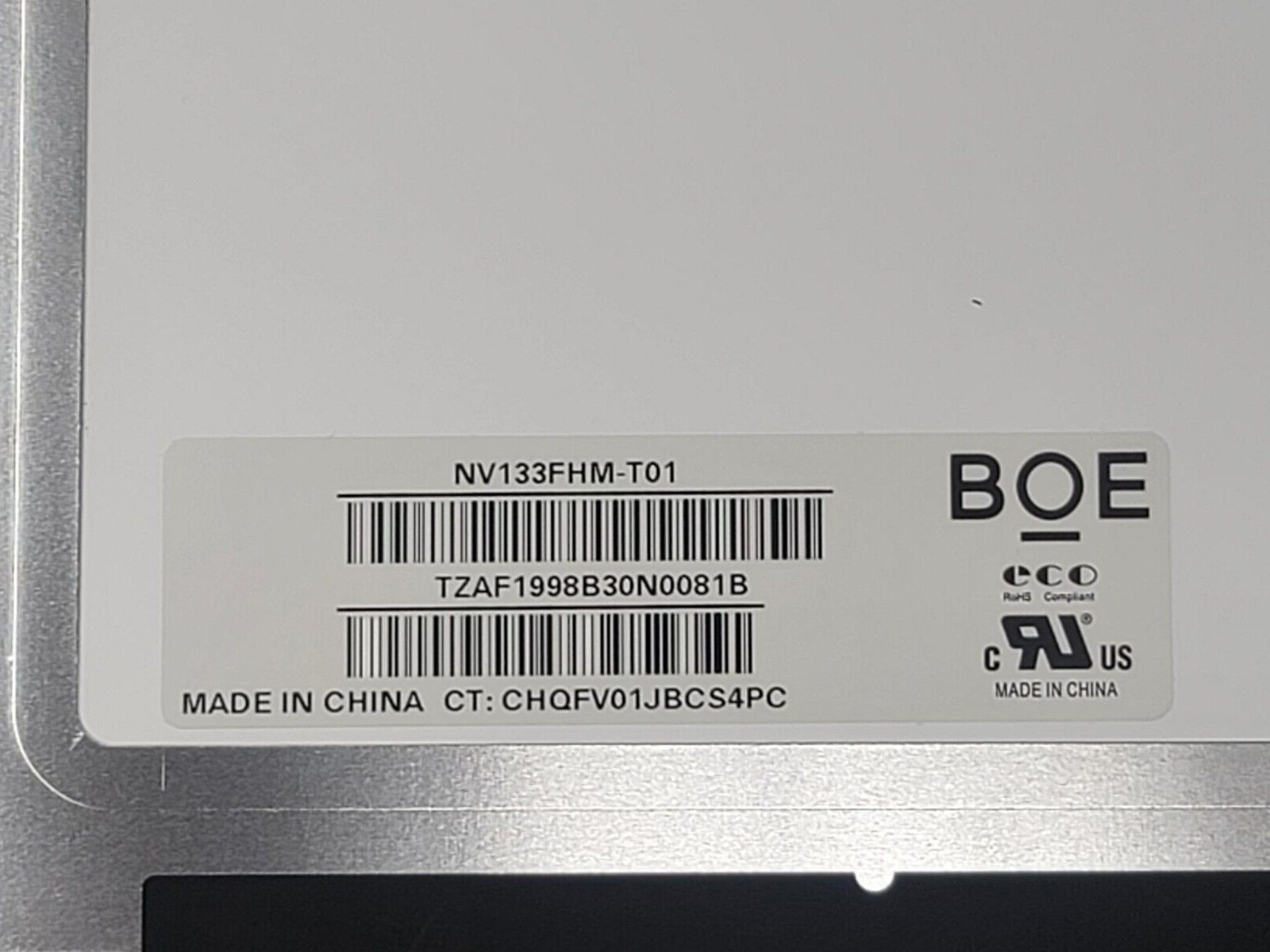 BOE 13.3″ 1920×1080 60Hz 40 Pin eDP Matte LCD Touch Screen NV133FHM-T01 Grade A