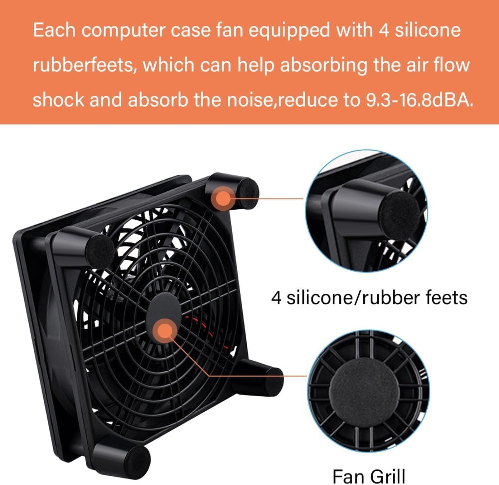 120mm USB Powered Cooler Fan with L M H Speed Controller for Router Modem TV Box