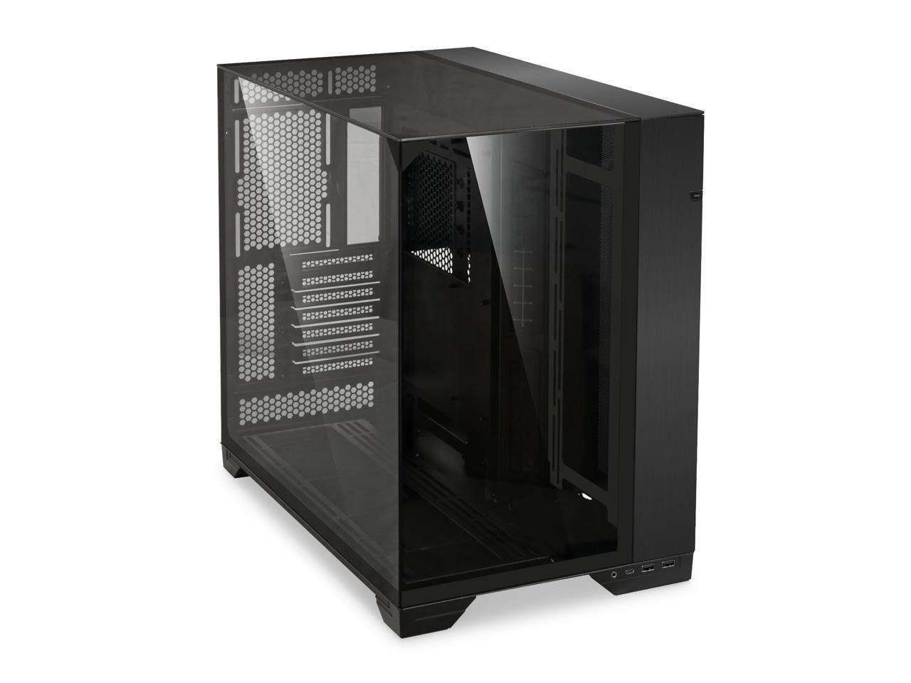 LIAN LI O11 Vision Black Aluminum/Steel/Tempered Glass ATX Mid Tower PC Case