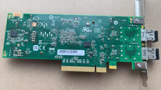 Dell HWXGN LPE35002-M2 Emulex 32GB Dual-Port FC Host Bus Adapter+2x sfps