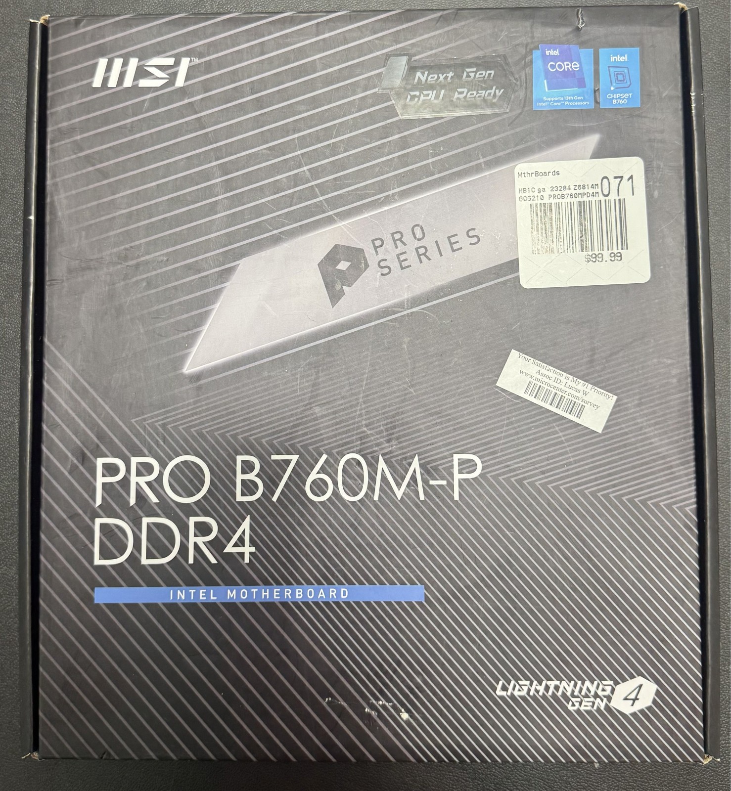 MSI PRO B760M-P DDR4 MicroATX Motherboard | LGA 1700 | Intel 12th/13th Gen | B76