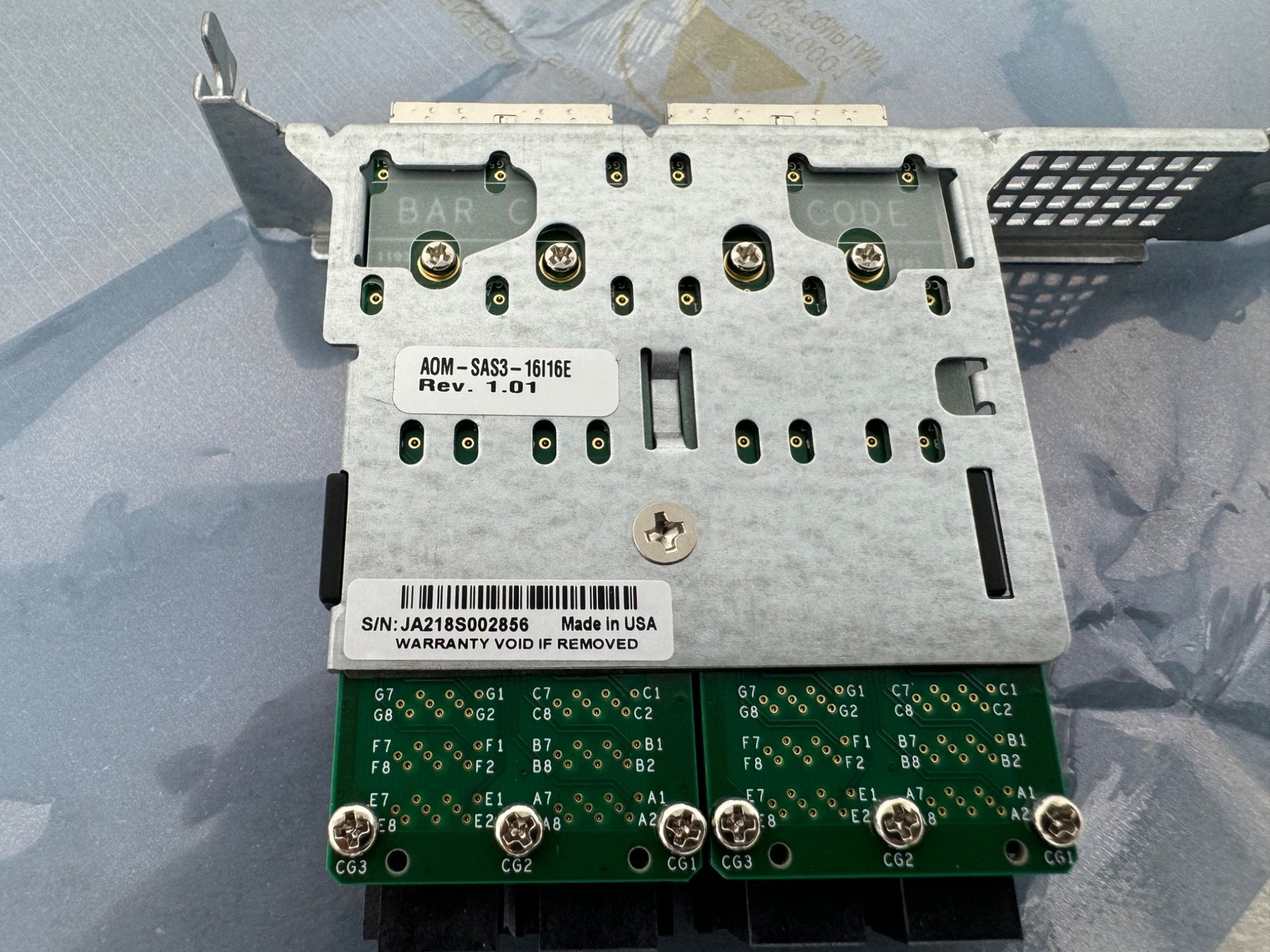 Supermicro AOM-SAS3-16I16E Internal to External Cable Adapter 16-Port MiniSAS