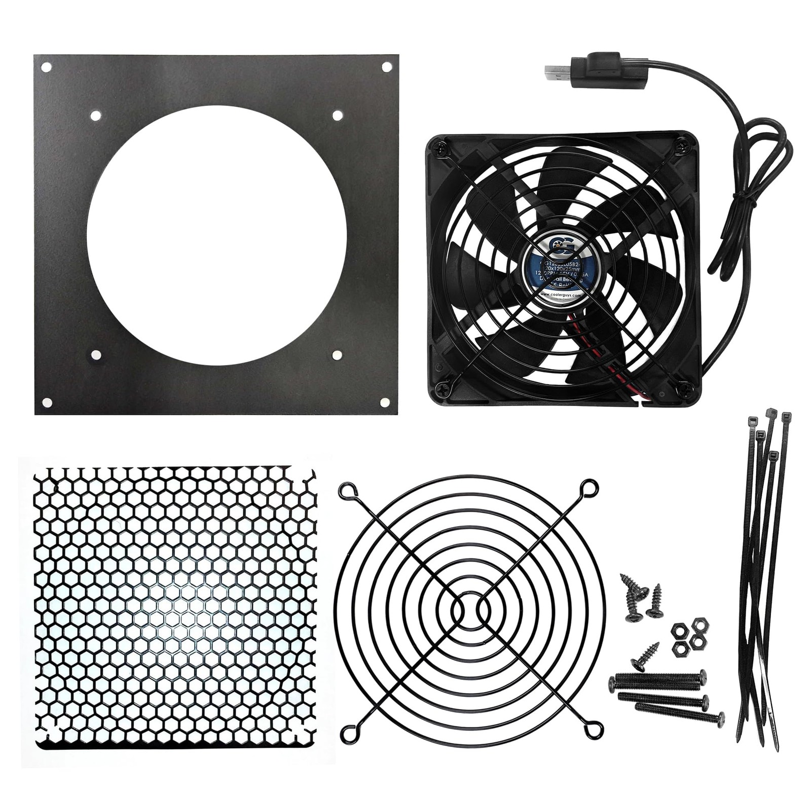 Single 120mm USB Powered Cooling Kit PROMetal Series Cabcool1201