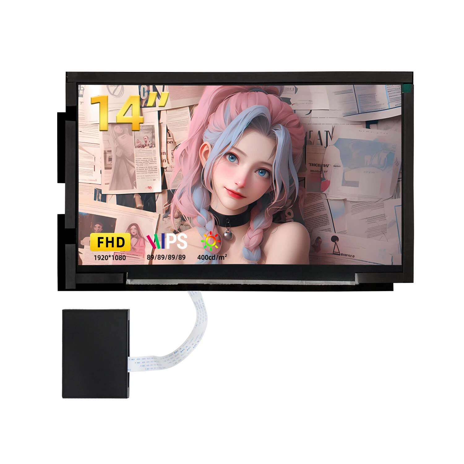 14 Inch 1920*1080 2K FHD IPS Display Secondary Screen For DIY Monitoring CPU GPU