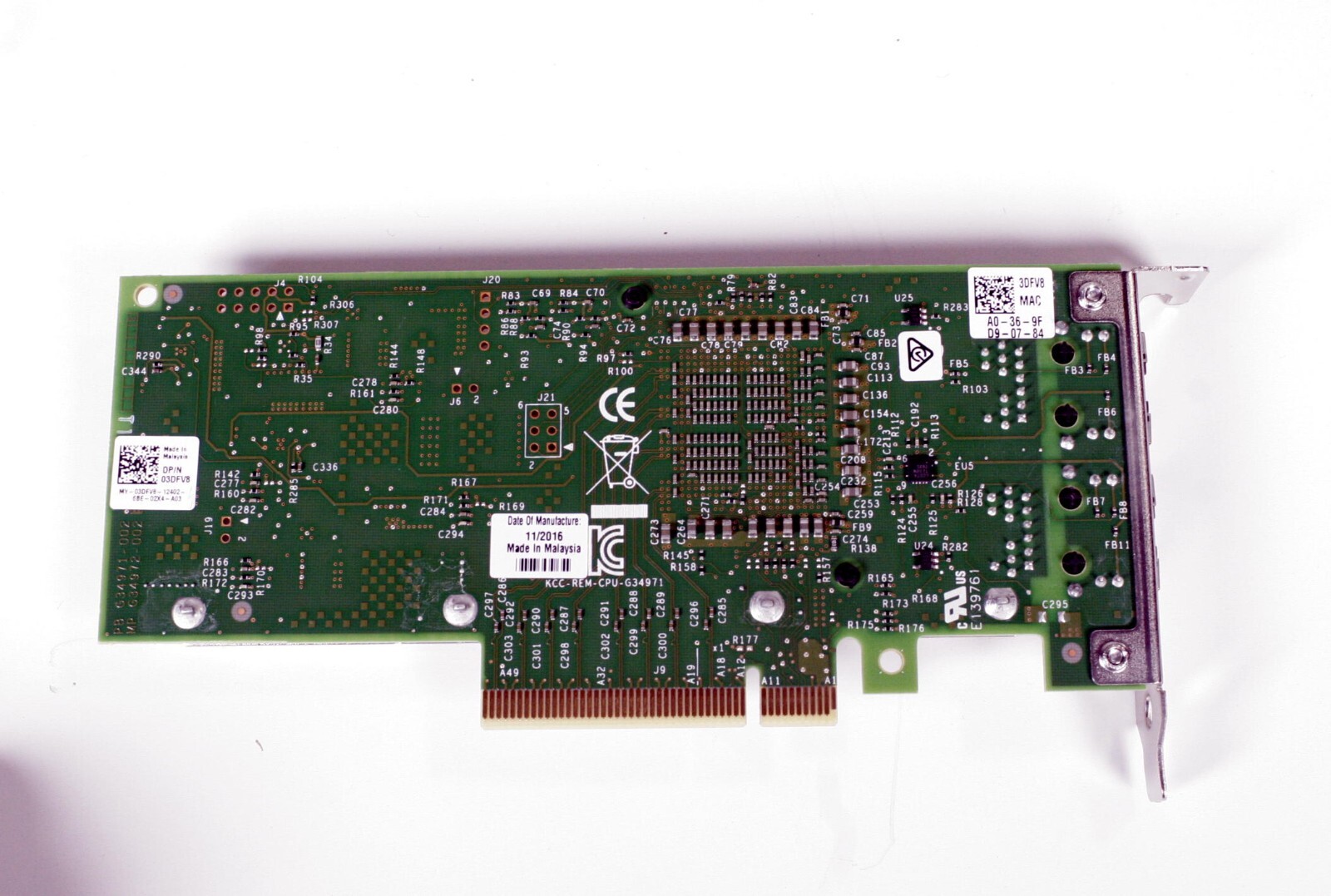 DELL INTEL X540-T2 10GB dual port NIC network PCIe card 3DFV8 YC59T